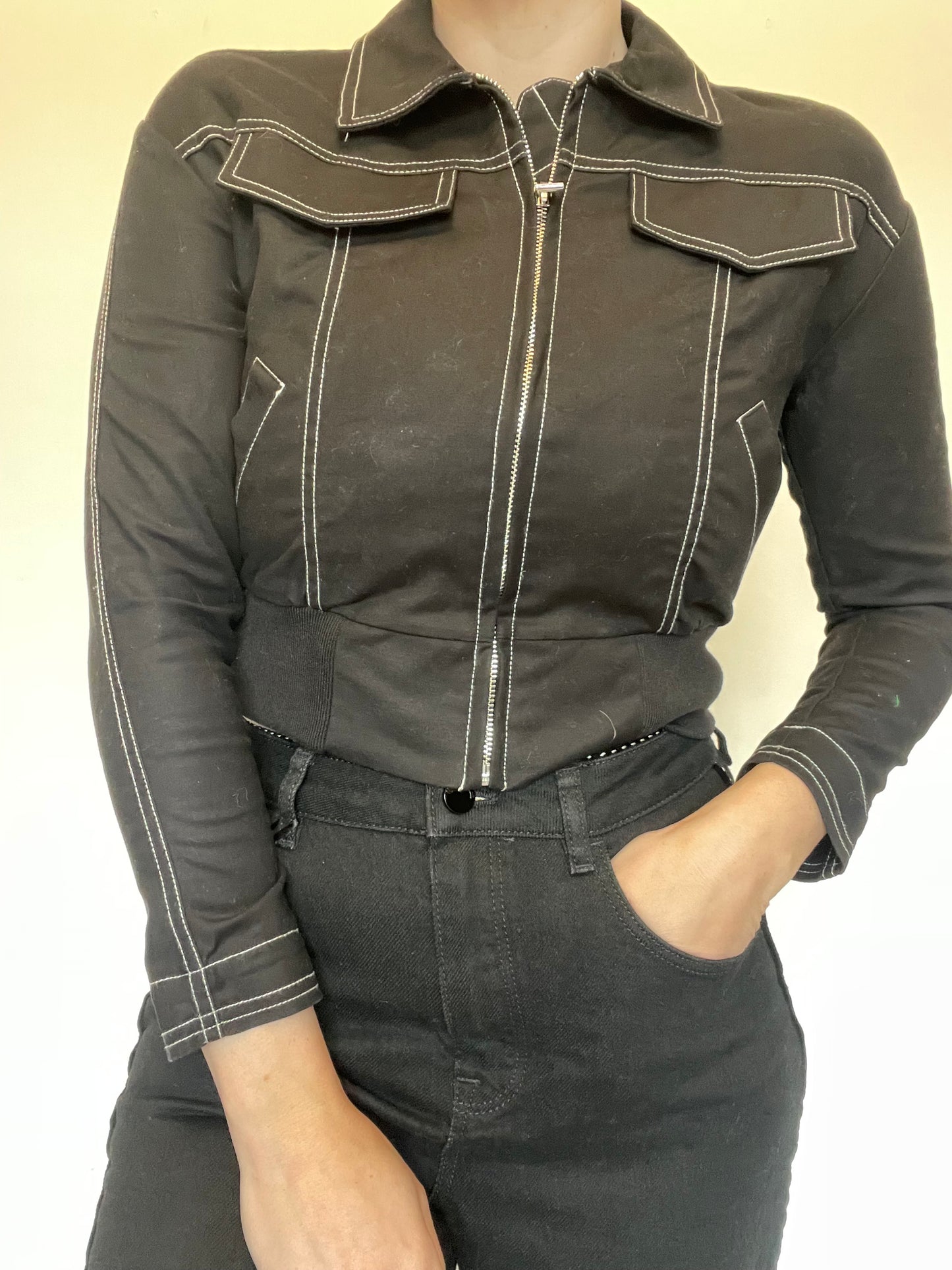 Maje Cropped Jacket - Size 8