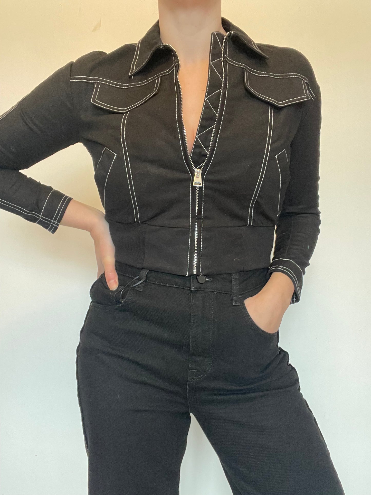 Maje Cropped Jacket - Size 8