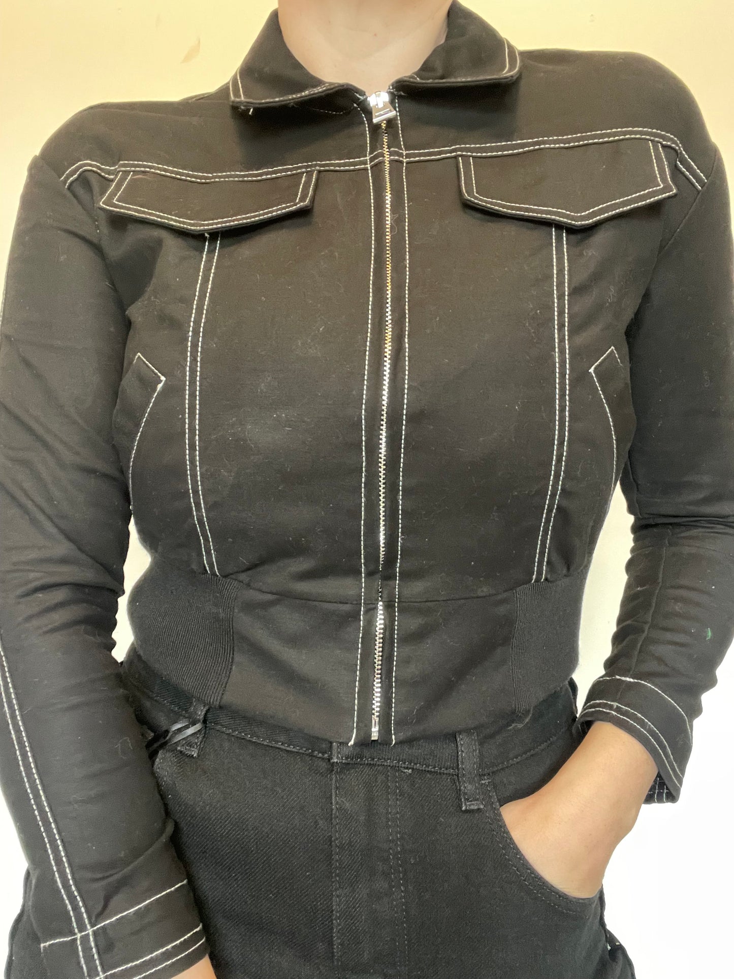 Maje Cropped Jacket - Size 8