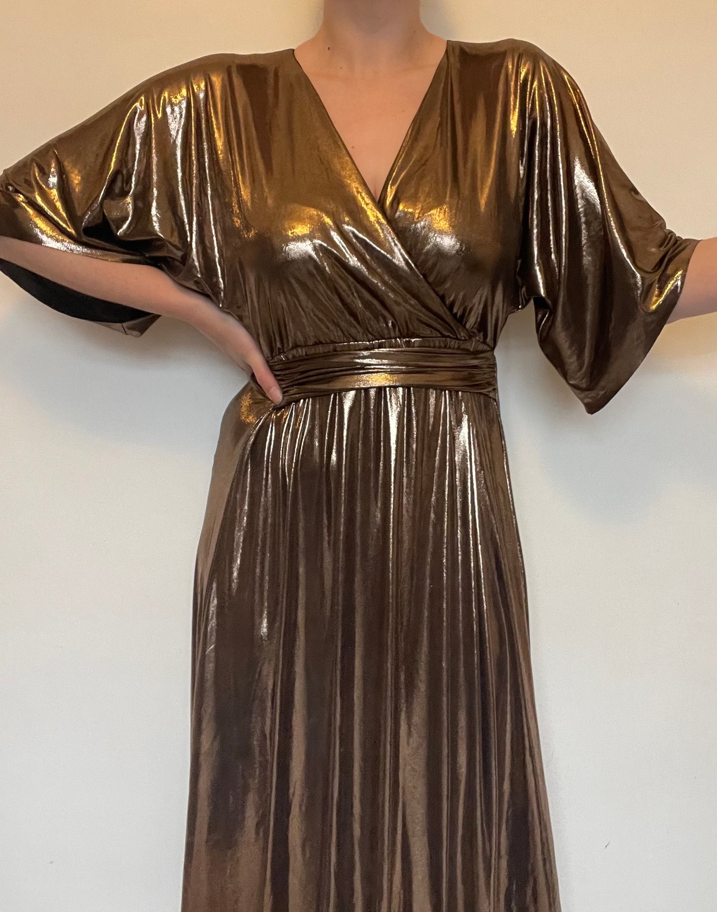 Zara Gold Dress RRP £49.99 - Size Small
