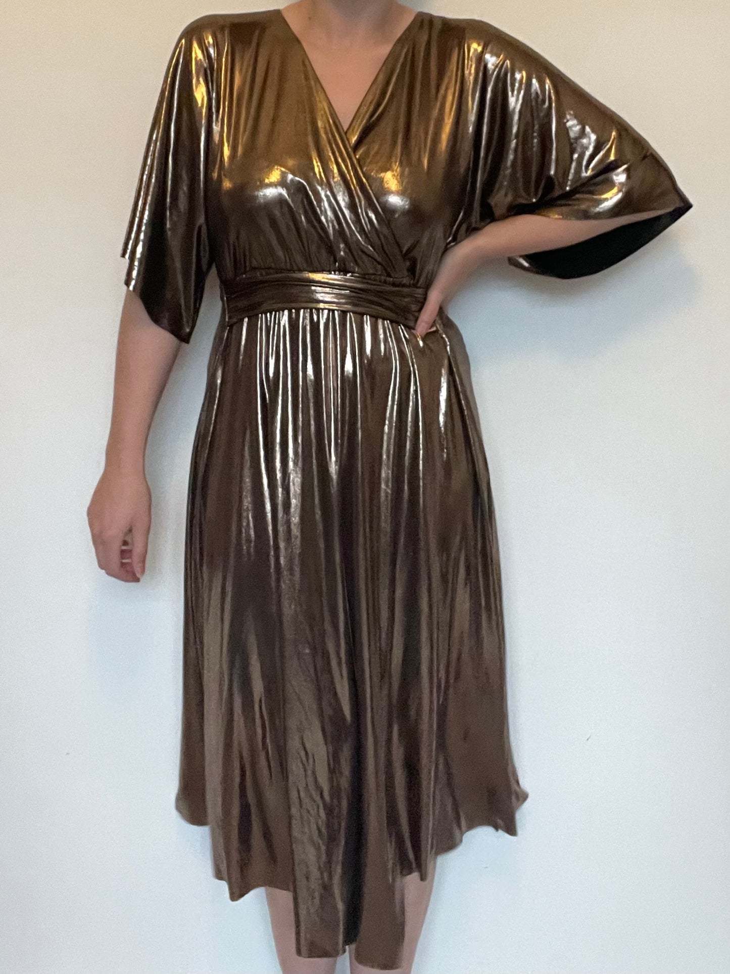 Zara Gold Dress RRP £49.99 - Size Small