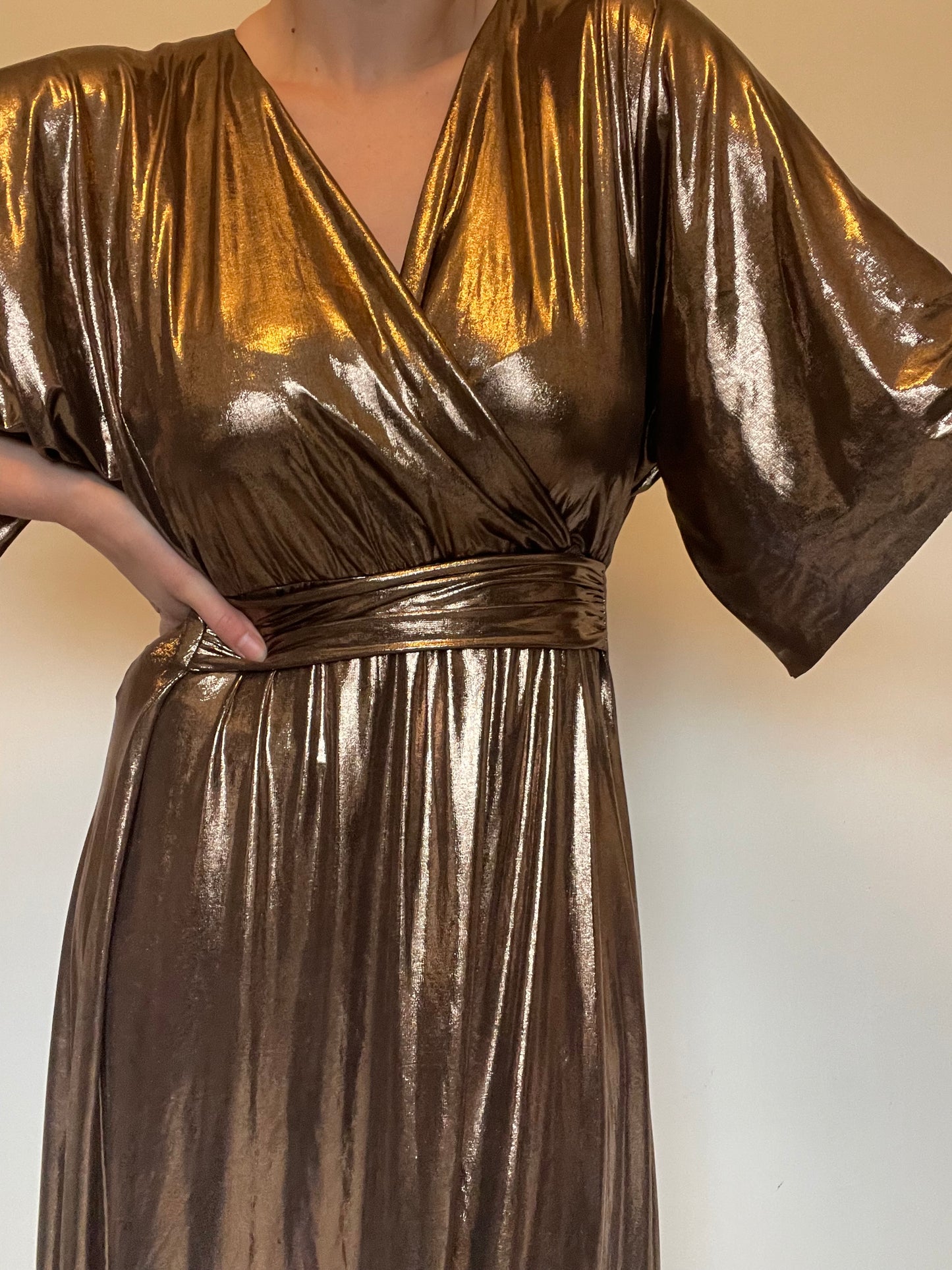 Zara Gold Dress RRP £49.99 - Size Small