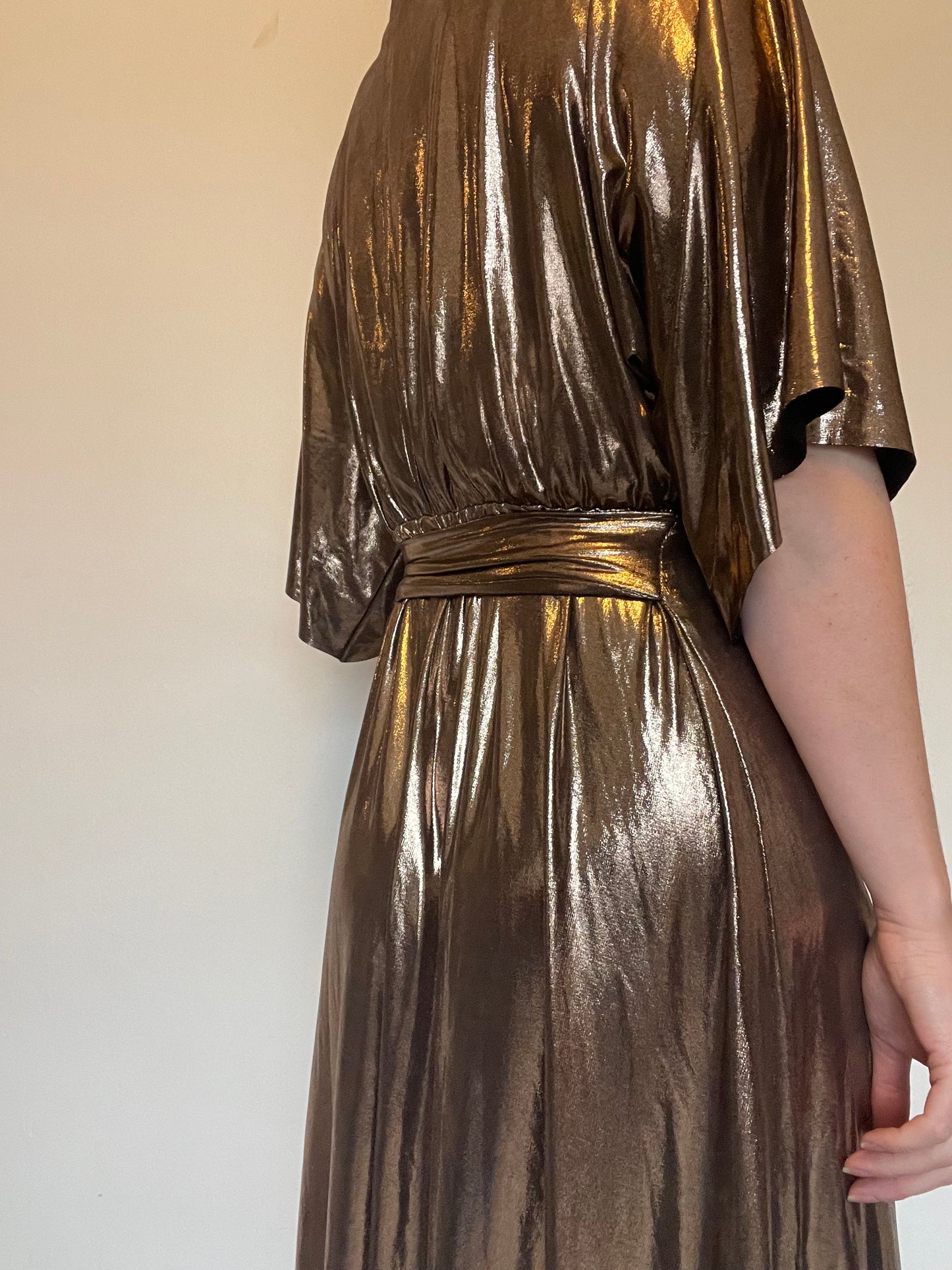 Zara Gold Dress RRP £49.99 - Size Small