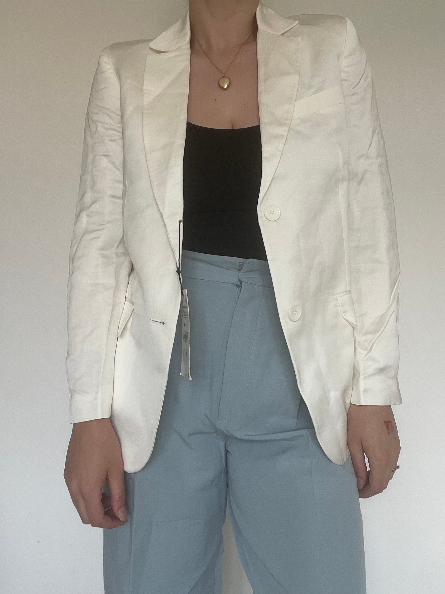 Zara White Blazer NEW £79.99 - Size XS