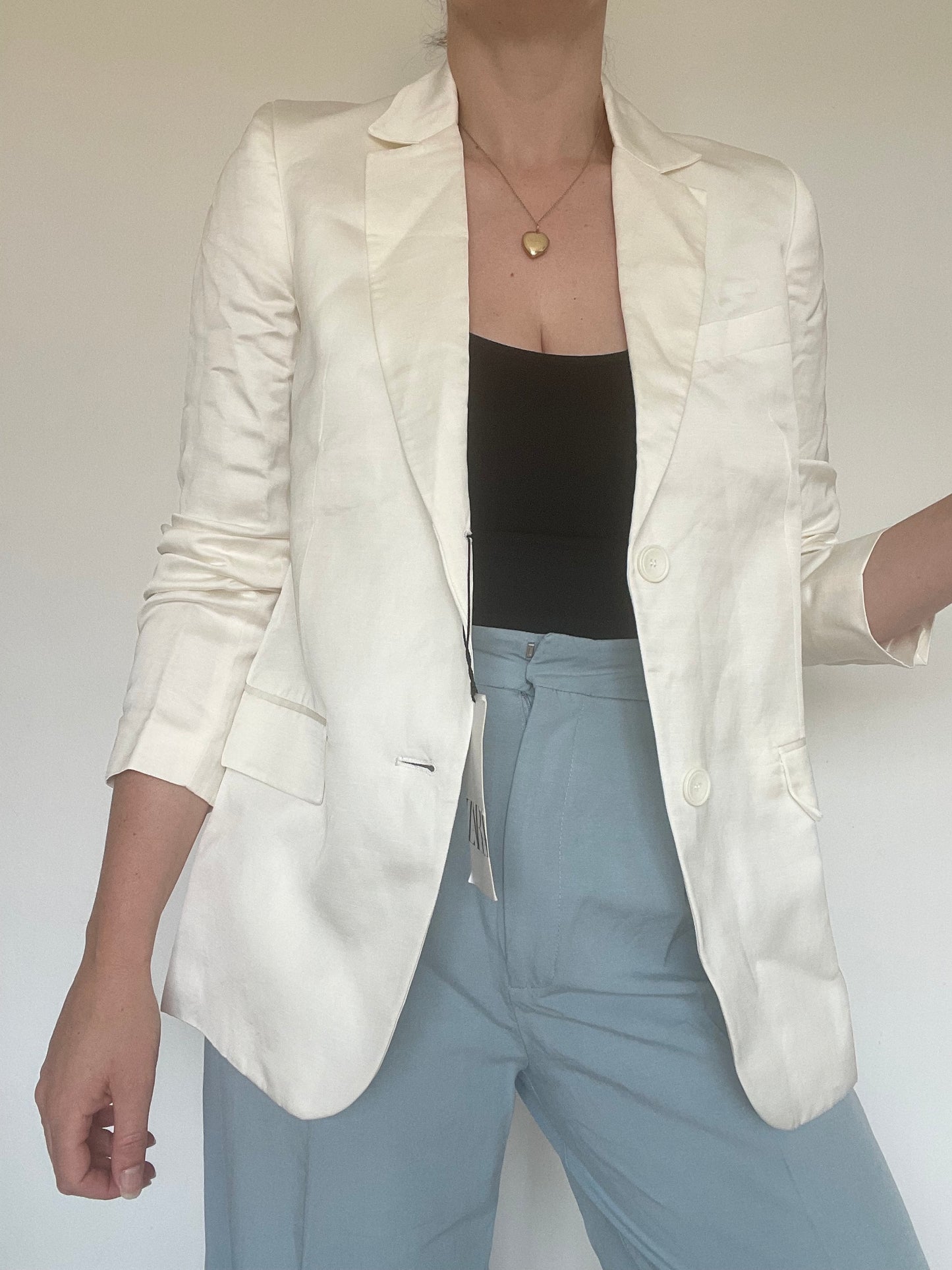 Zara White Blazer NEW £79.99 - Size XS