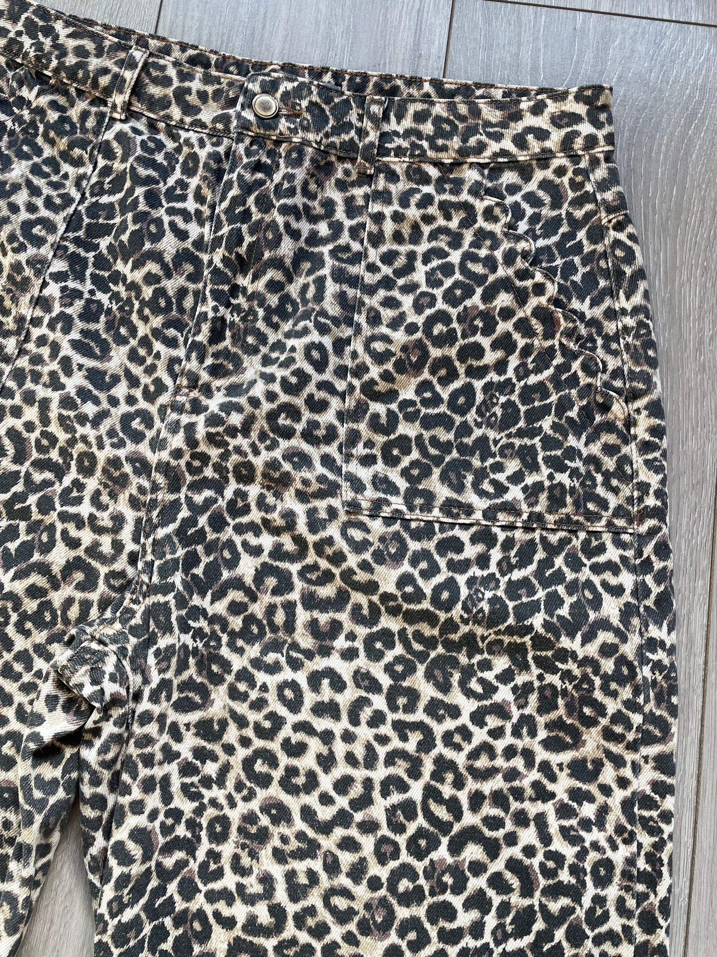 Oliver Bonas Leopard Jeans - Size 14/16
