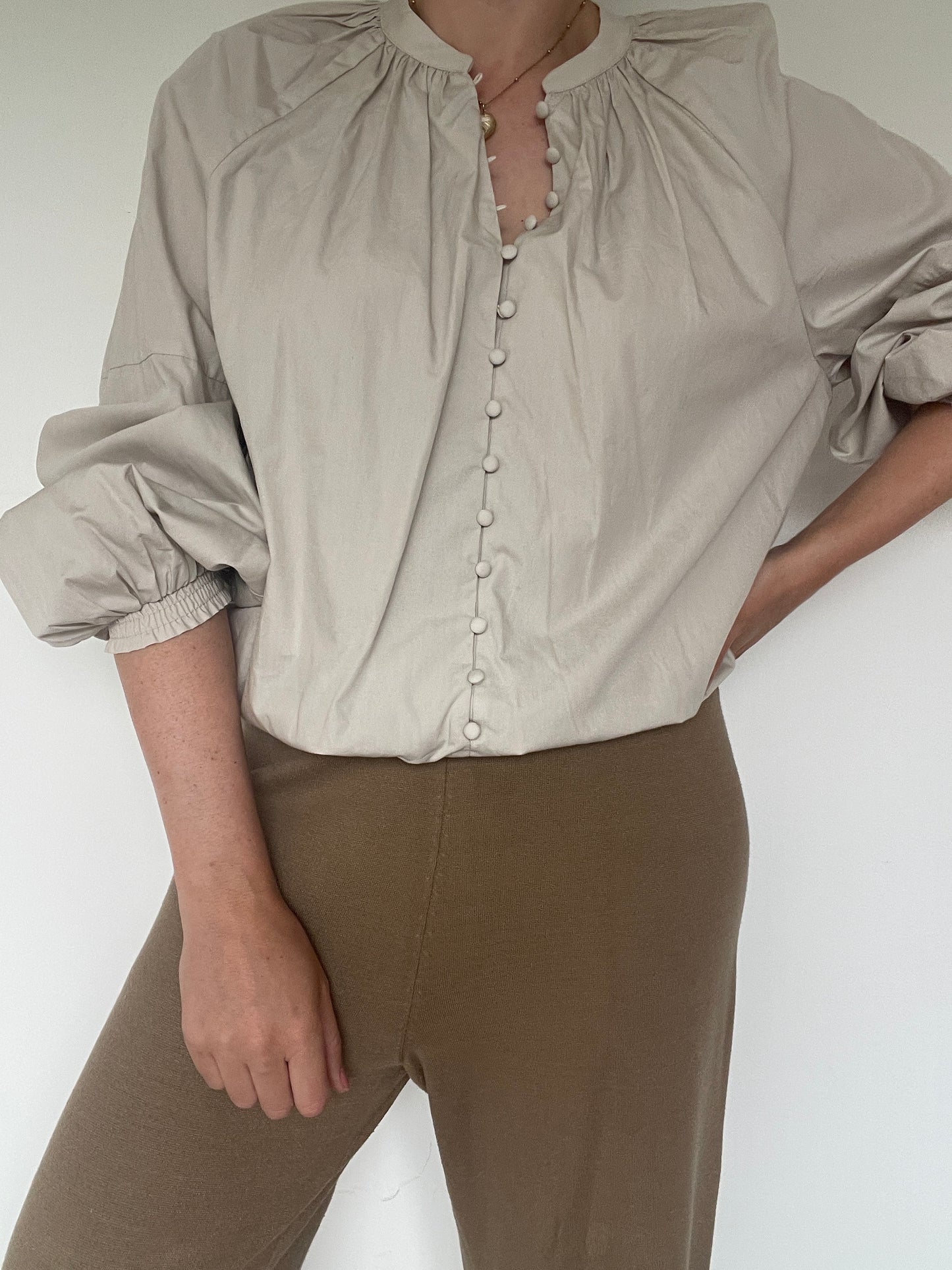 Mint Velvet Cotton Blouse - Size L
