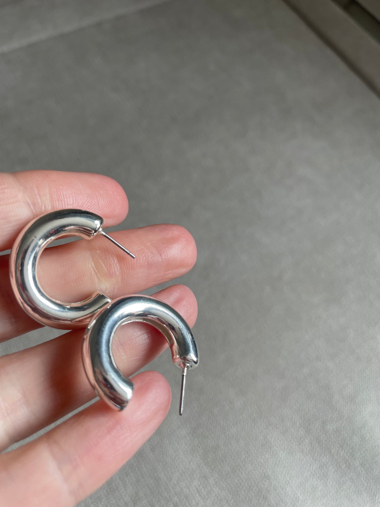 Chunky Silver Earrings