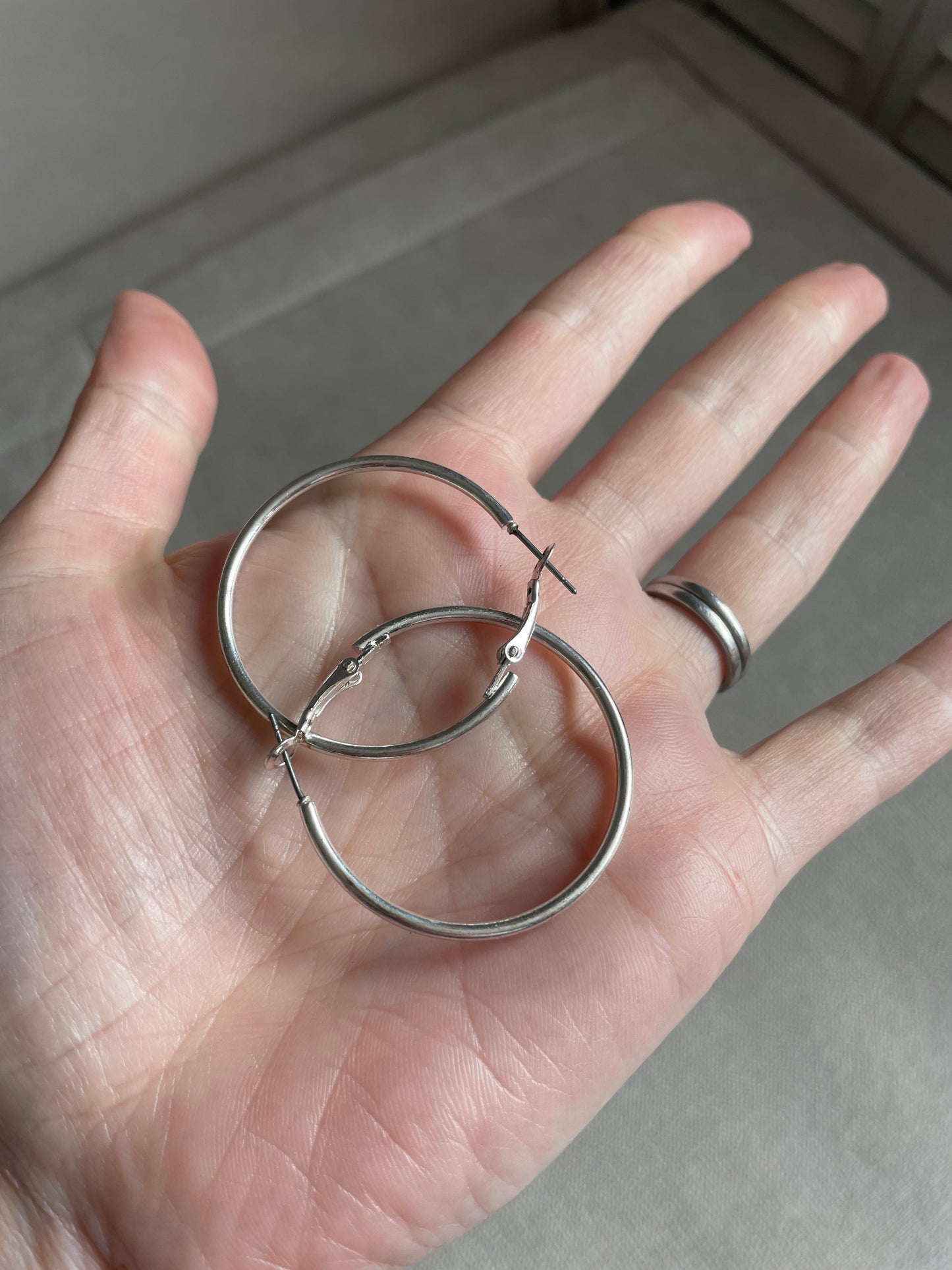 Silver Hoops