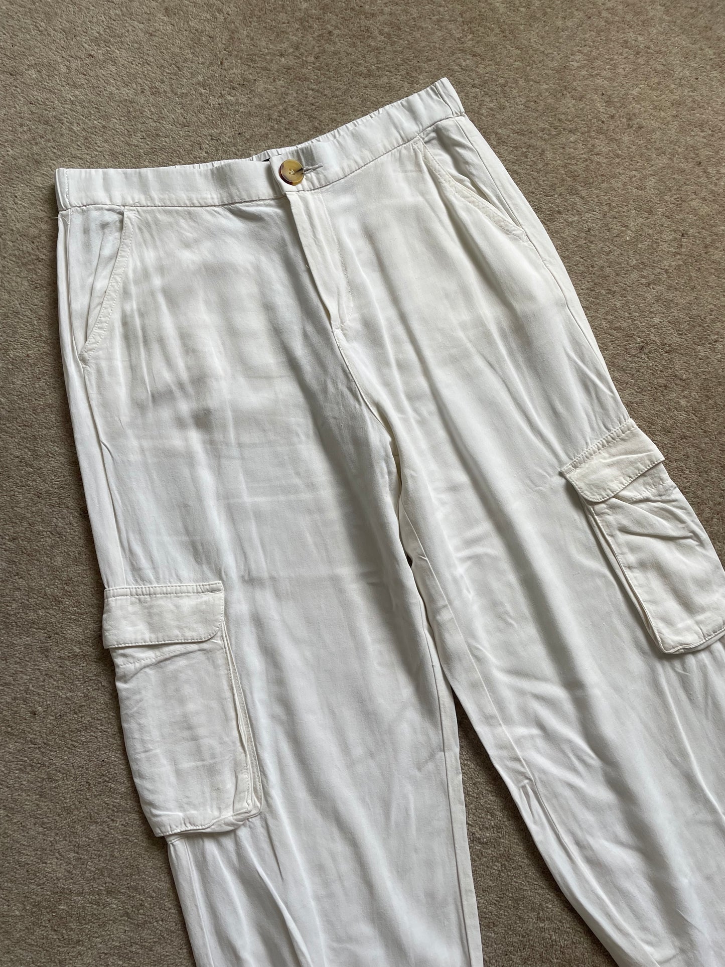 Zara White Trousers - Size M