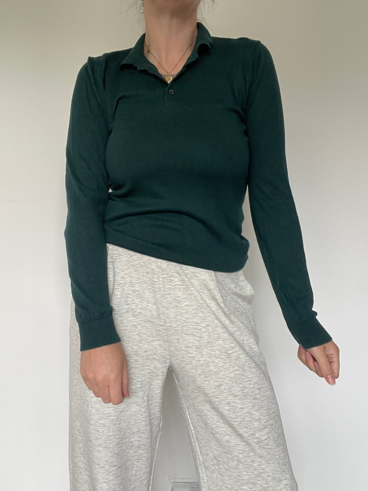 M&S Fine Knit Polo - Size Small