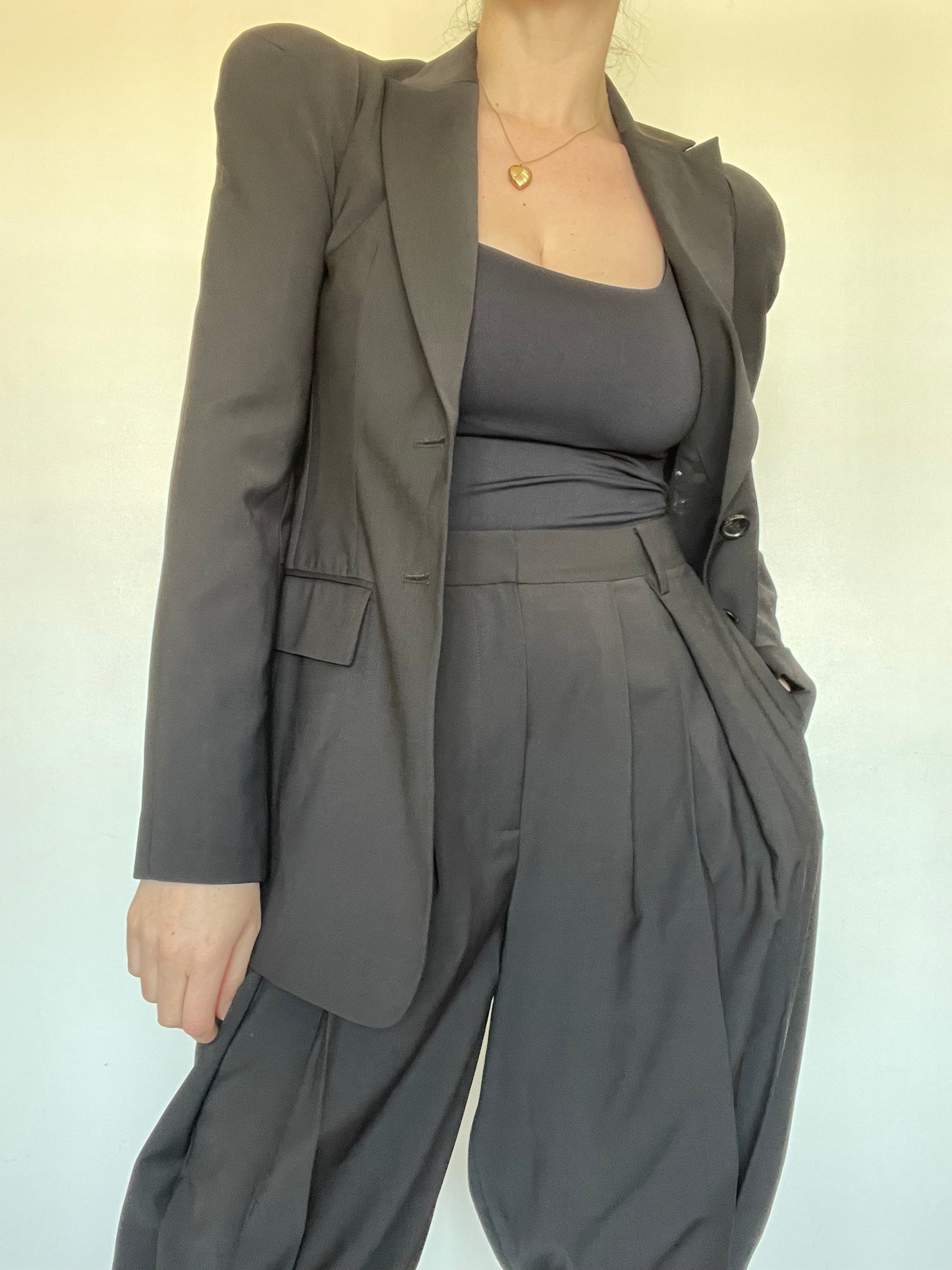 Tibi Sculpted Shoulder Blazer NEW RRP £670- Size 8/10
