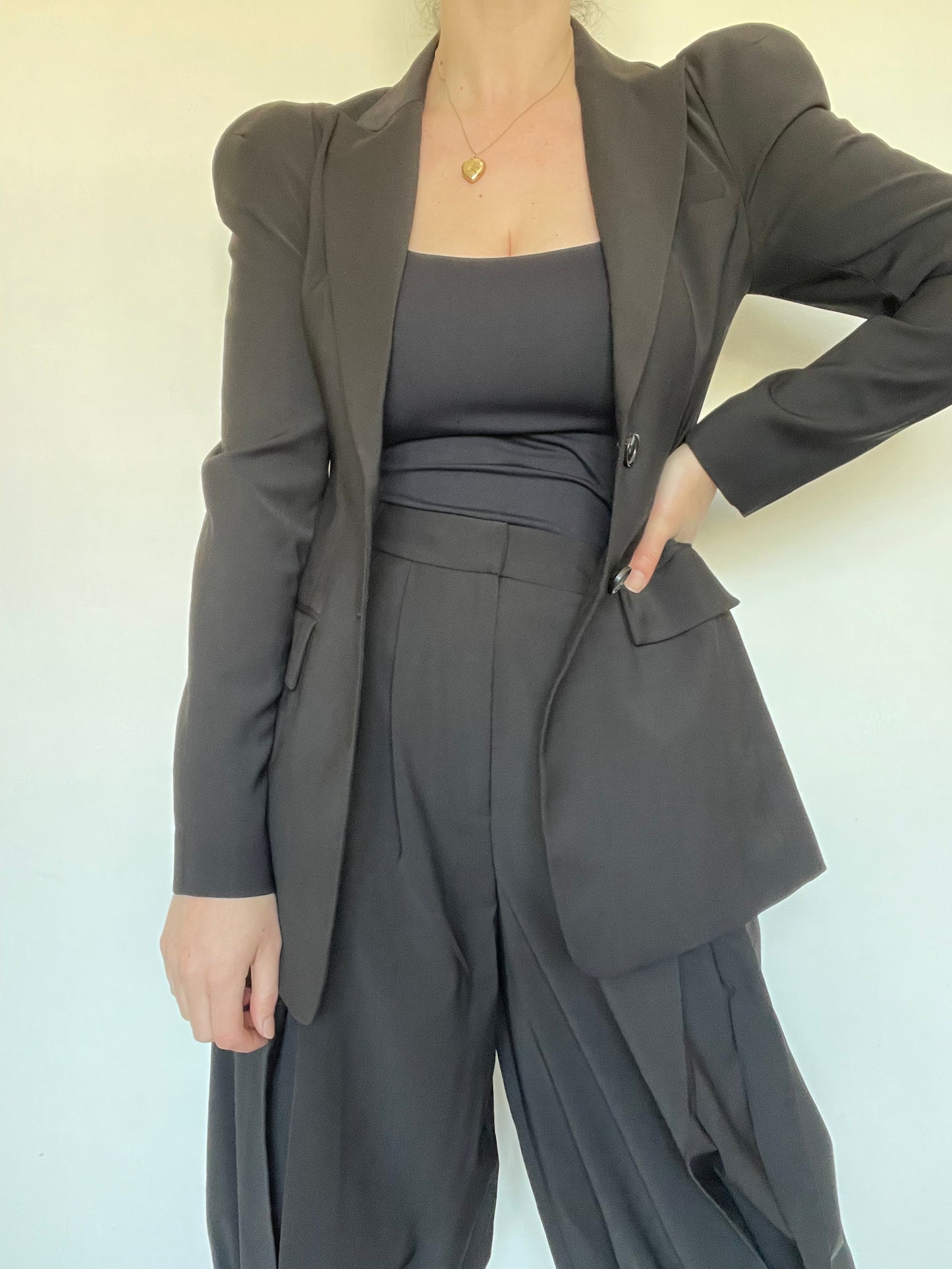 Tibi Sculpted Shoulder Blazer NEW RRP £670- Size 8/10