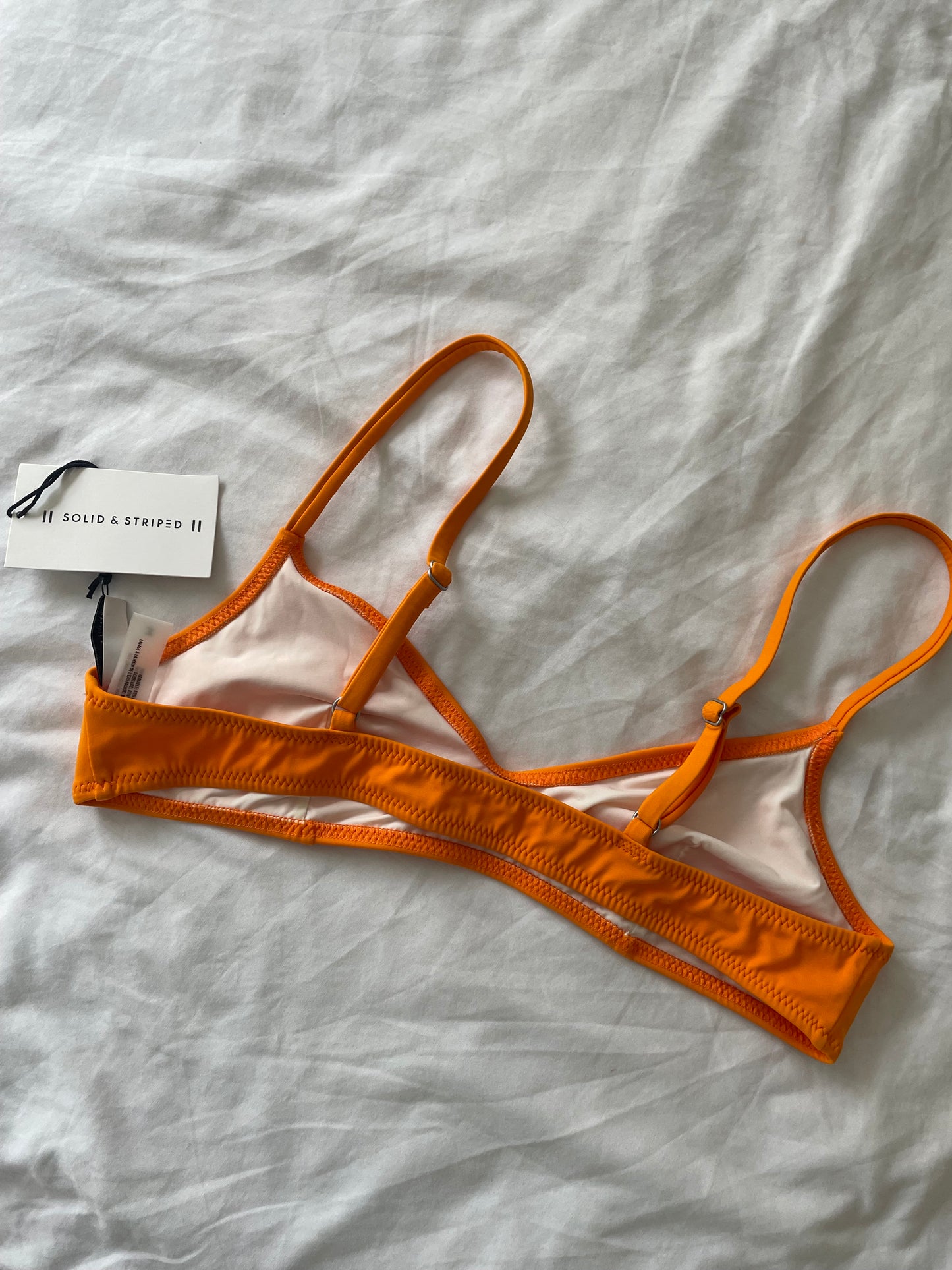 Solid & Striped Bikini Top NEW
