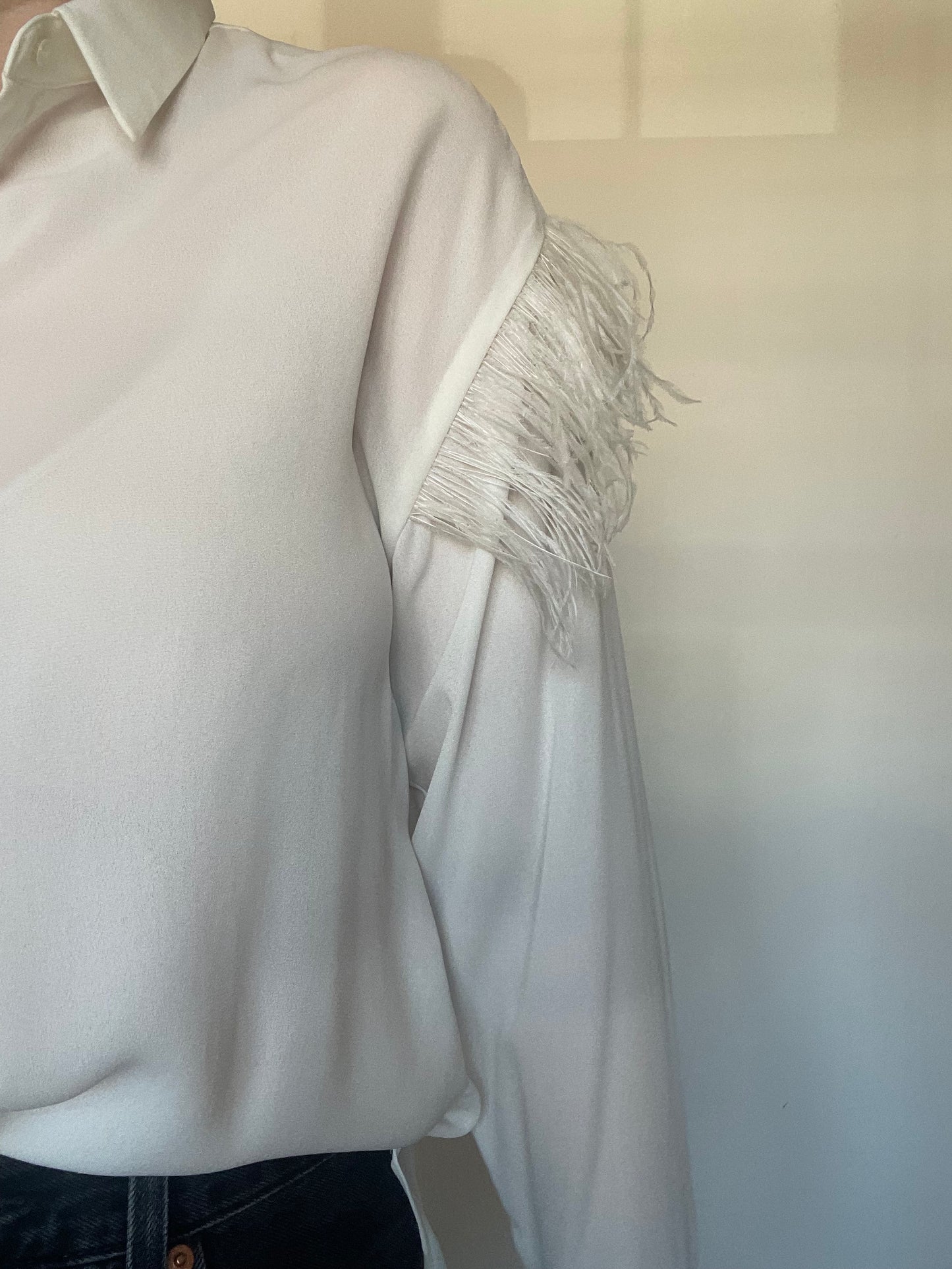 Zara Feather Shirt - Size M