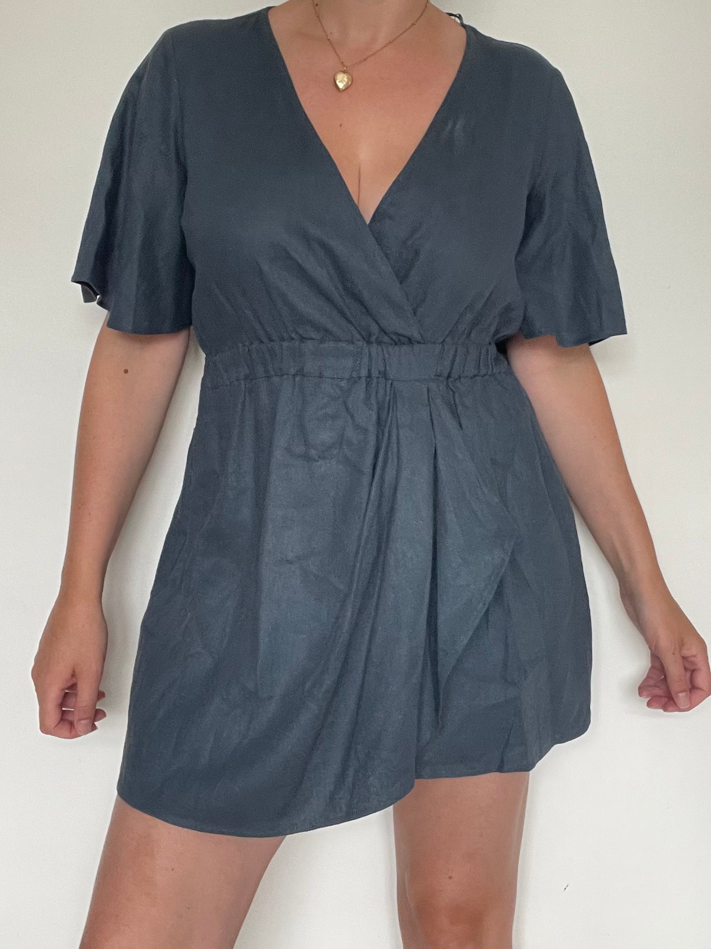 Zara Linen Playsuit NEW - Size M