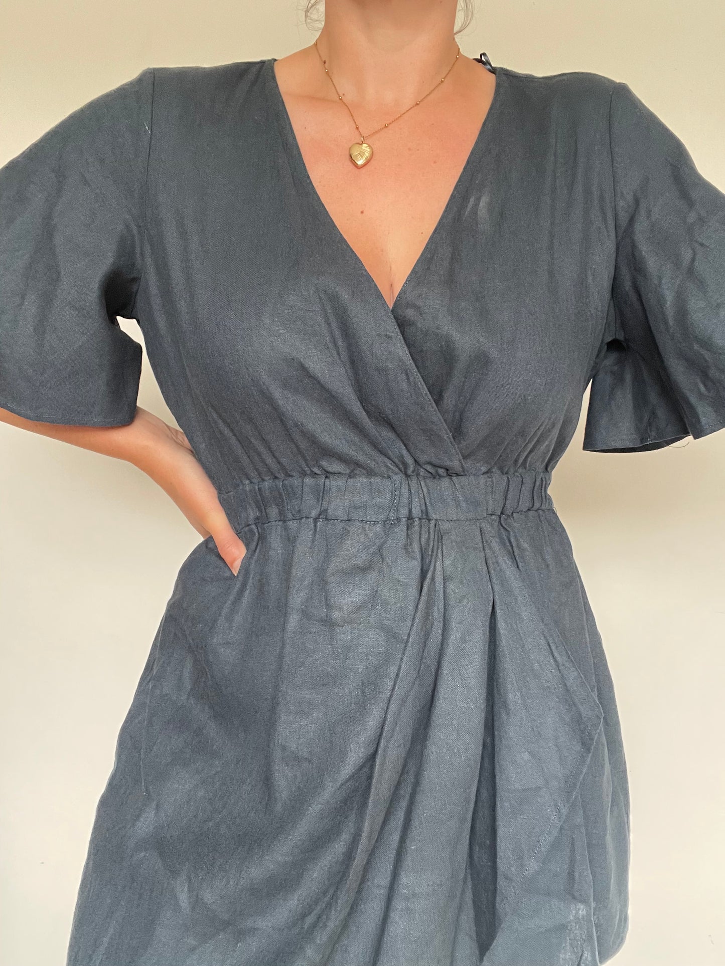 Zara Linen Playsuit NEW - Size M