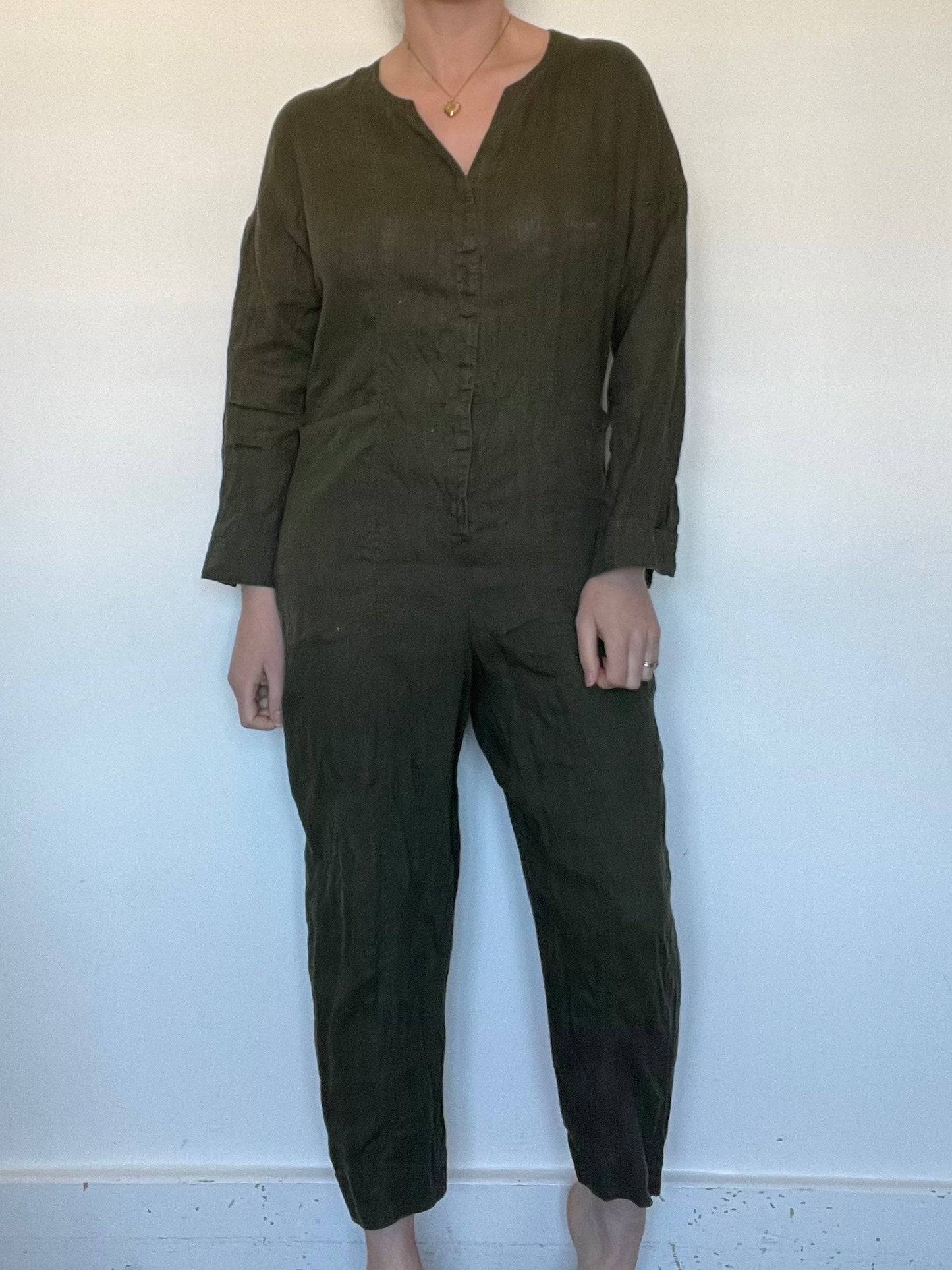 Whistles Linen Jumpsuit - Size 10