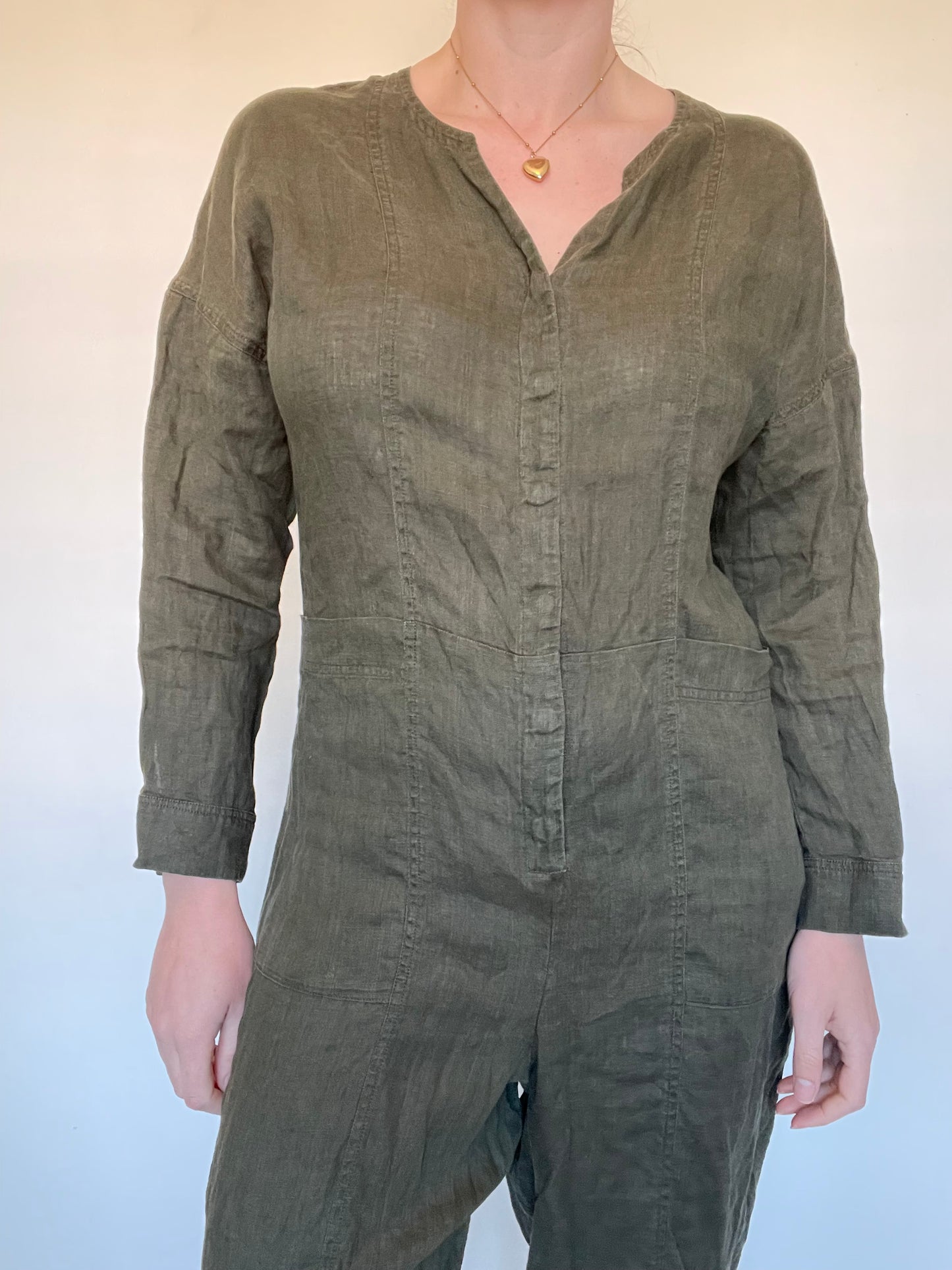 Whistles Linen Jumpsuit - Size 10
