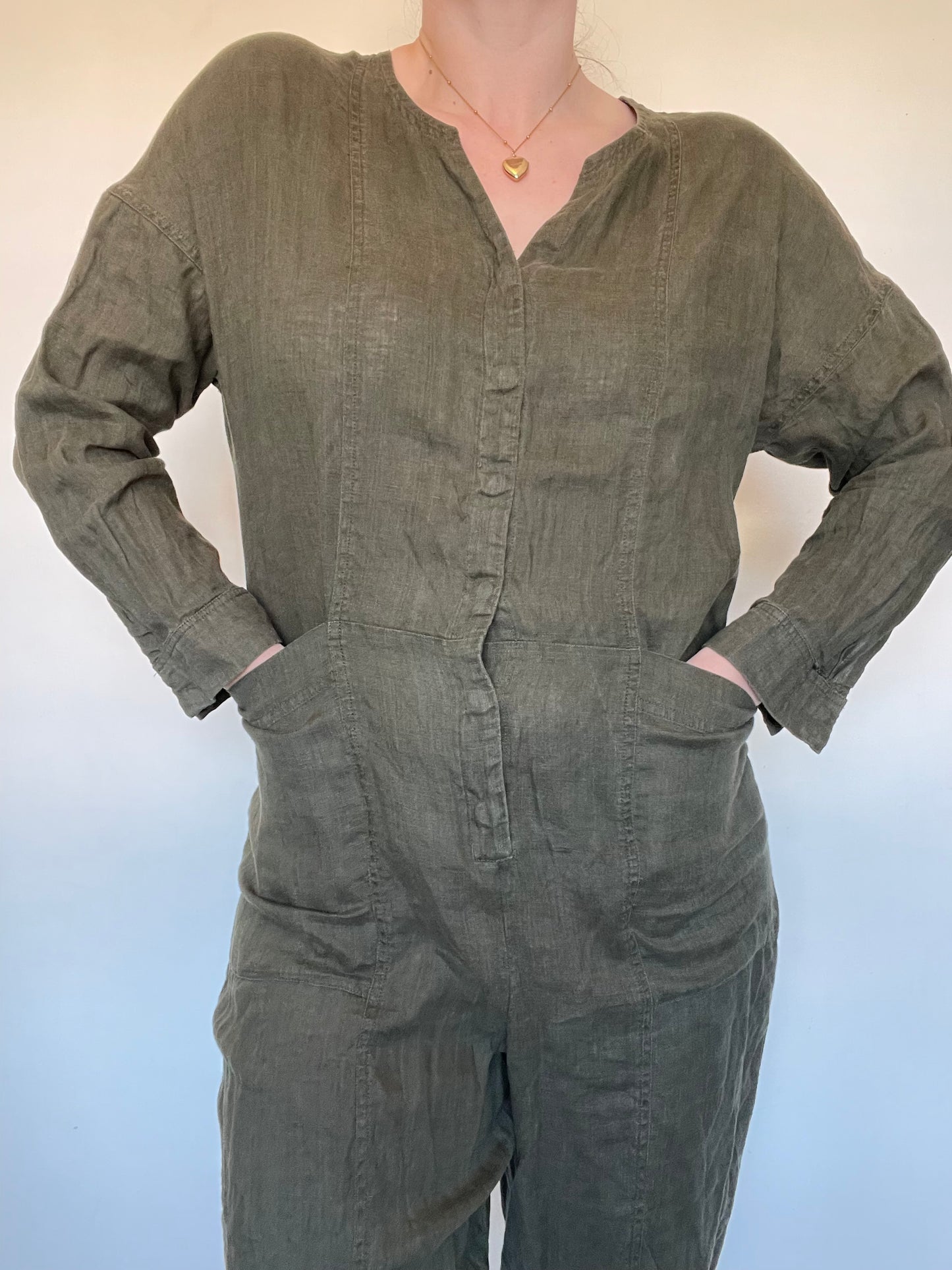 Whistles Linen Jumpsuit - Size 10
