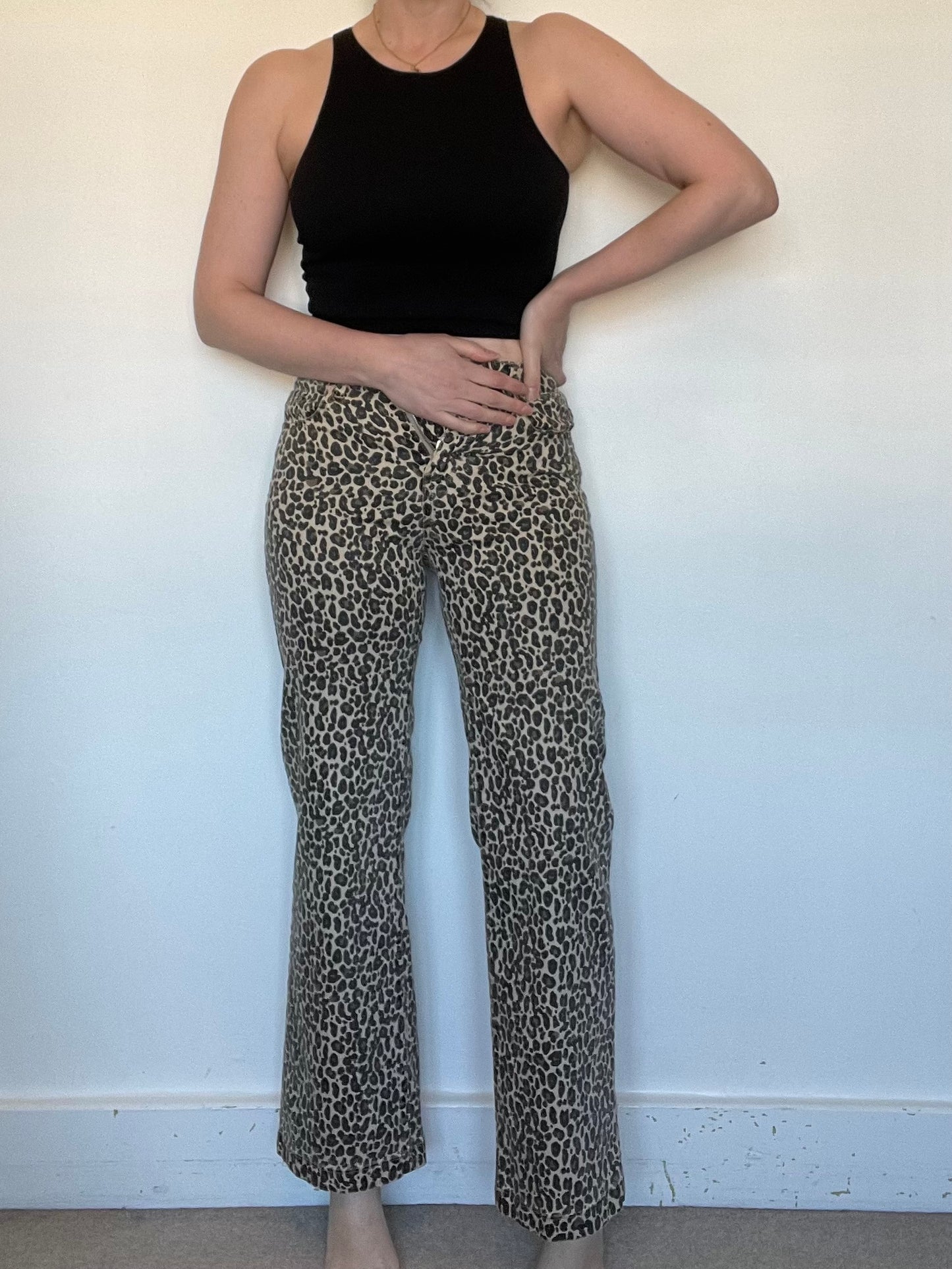 Leopard Jeans - Size 6