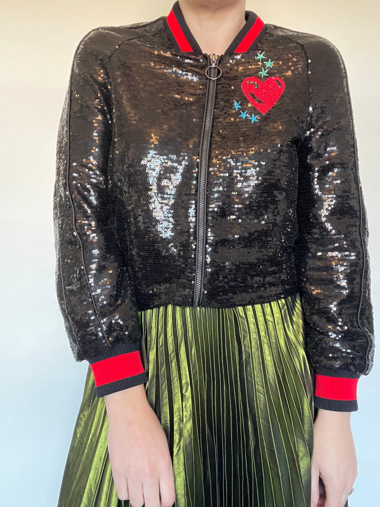 Topshop Metallic Pleated Skirt NEW RRP £60 - Size 8