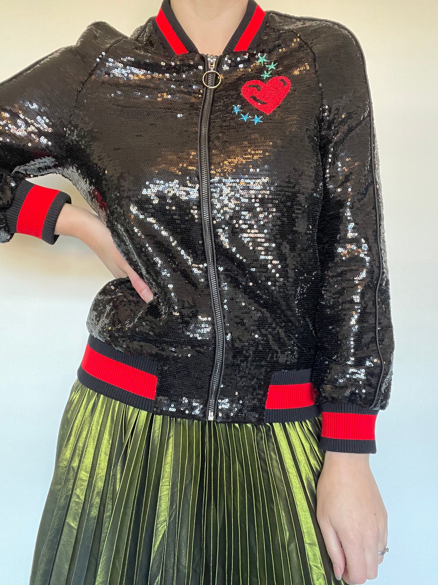 Maje Sequin Bomber Jacket NEW RRP £315