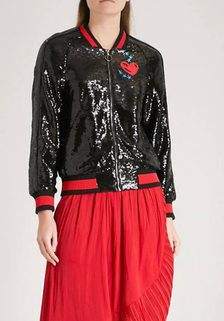 Maje Sequin Bomber Jacket NEW RRP £315