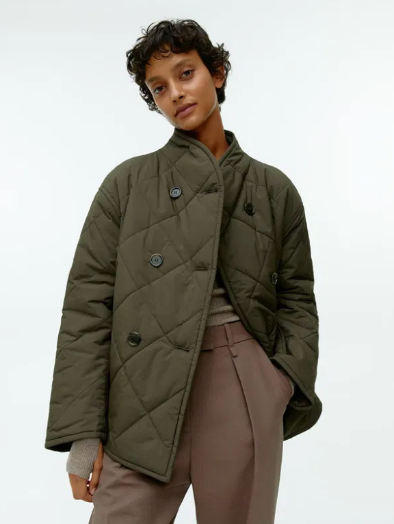 Arket Quilted Oversized Jacket - Size 8