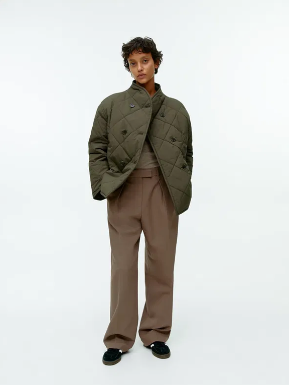 Arket Quilted Oversized Jacket - Size 8