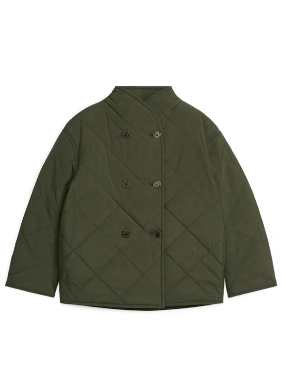 Arket Quilted Oversized Jacket - Size 8
