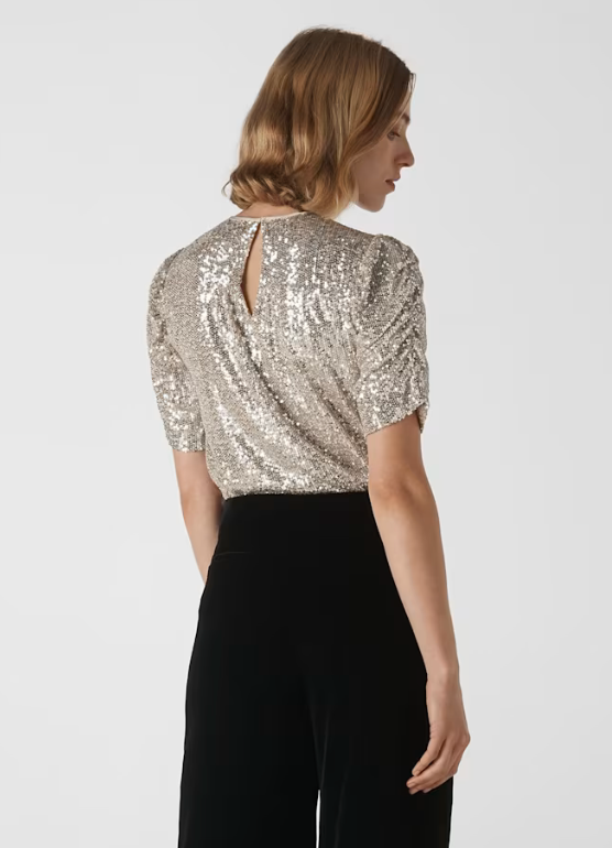 Whistles Sequin Top RRP £129 - Size 10