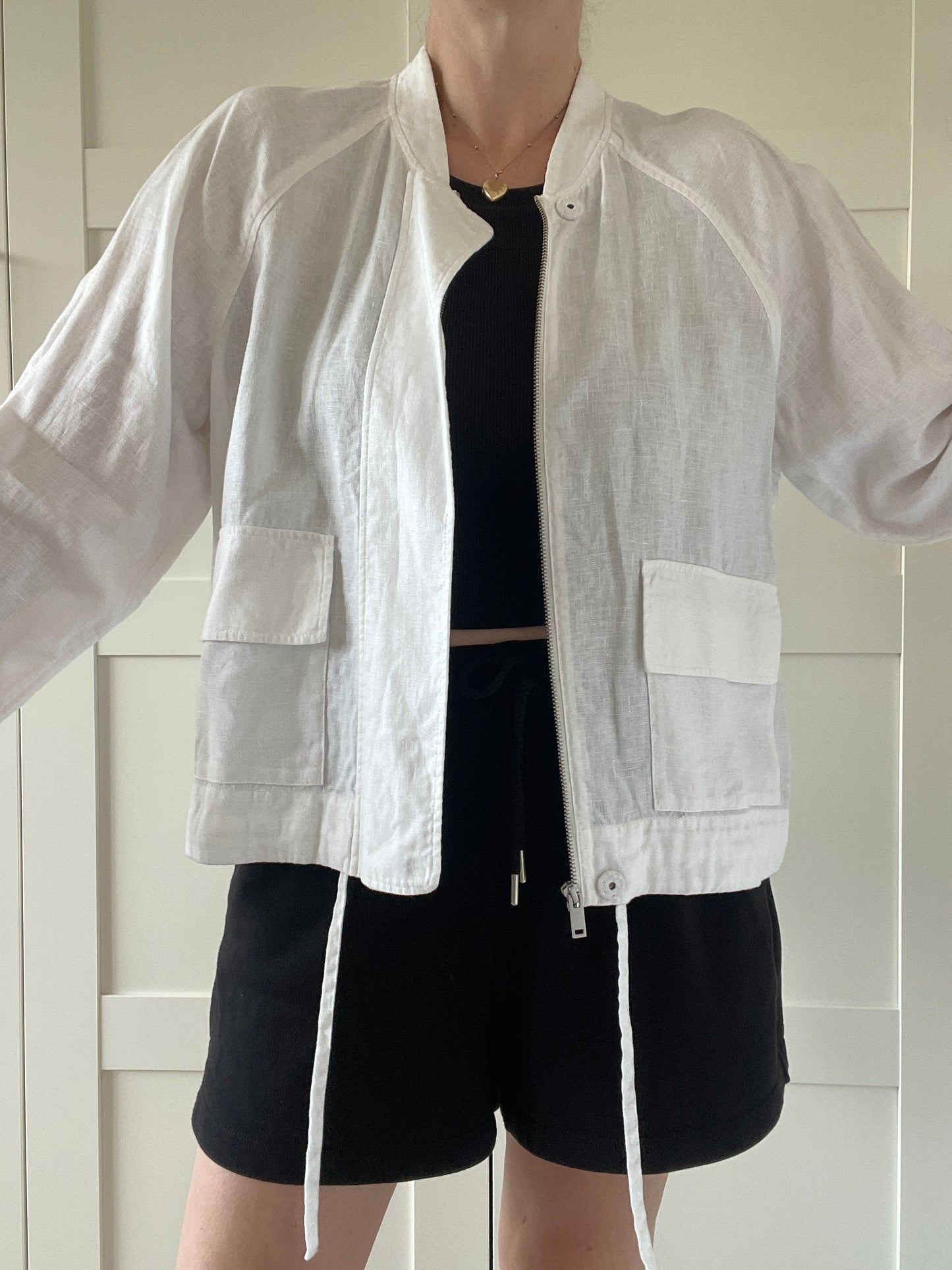 COS Loose Linen Jacket - Size 10