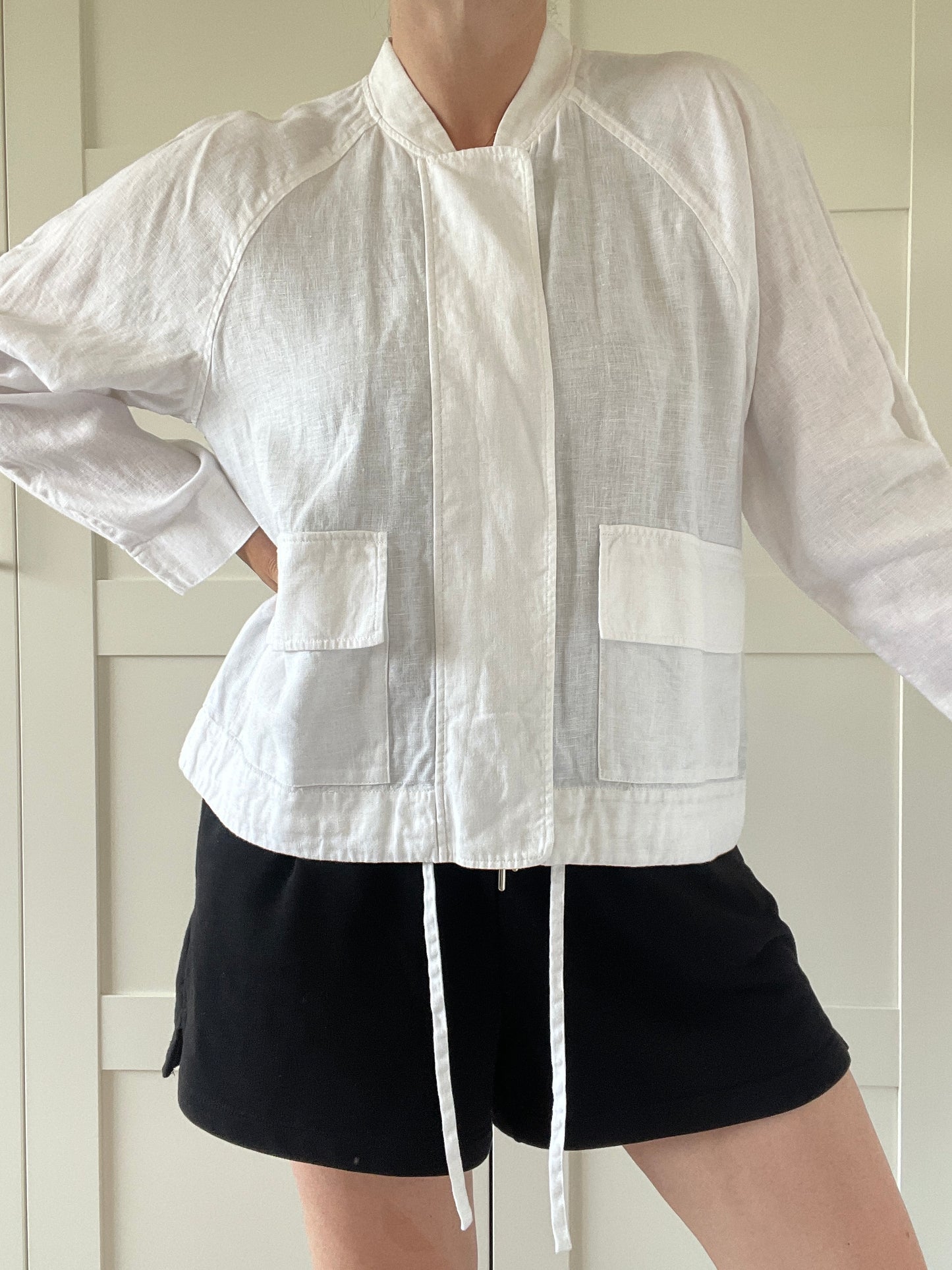 COS Loose Linen Jacket - Size 10