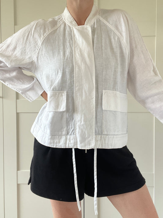 COS Loose Linen Jacket - Size 10