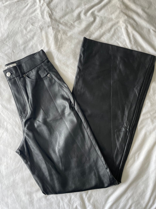 Pull & Bear Faux Leather Trousers - Size 6