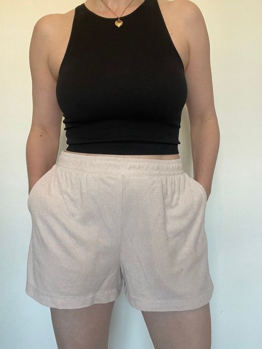 H&M Beige Towelling Shorts - Size M