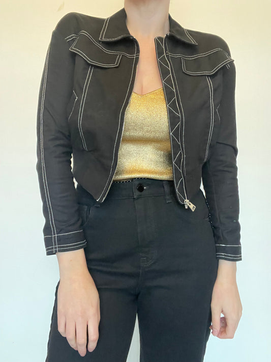 Maje Cropped Jacket - Size 8