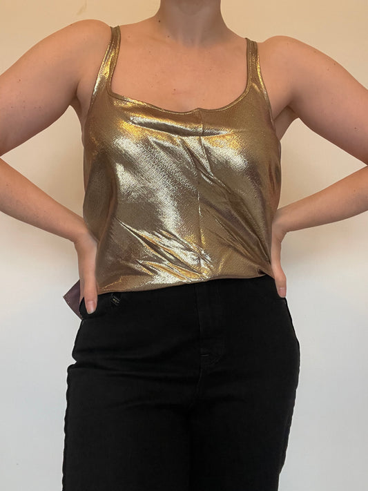 Reiss Gold Top NEW RRP £128 - Size 14