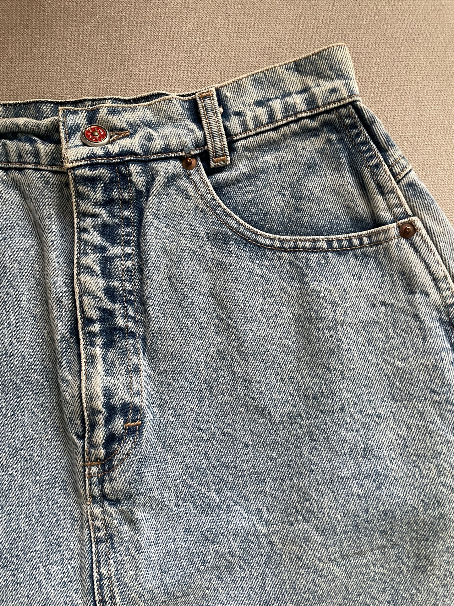 Vintage 80's Denim Skirt - Size 8
