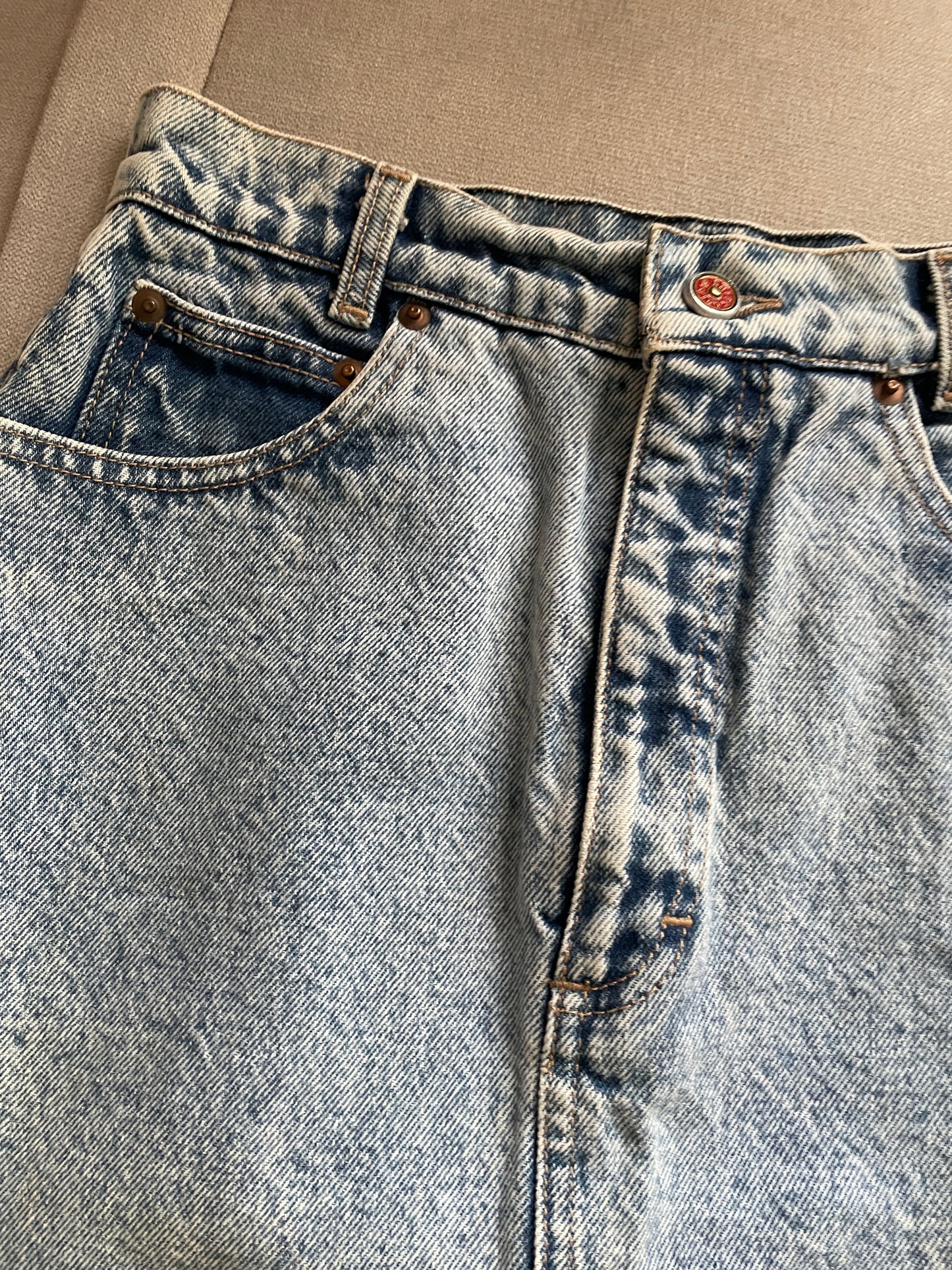 Vintage 80's Denim Skirt - Size 8
