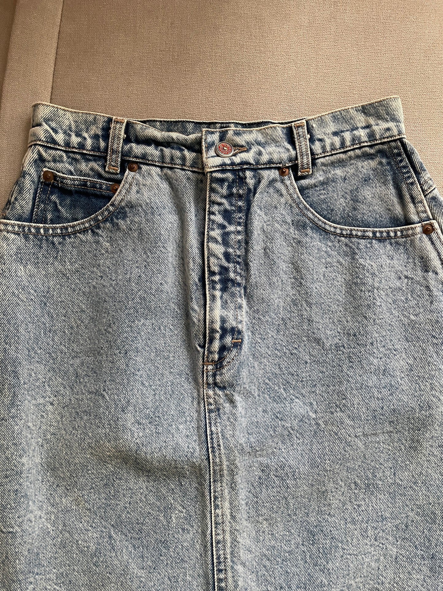 Vintage 80's Denim Skirt - Size 8