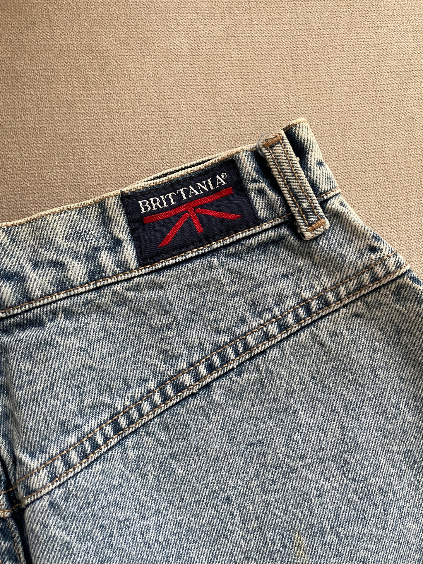 Vintage 80's Denim Skirt - Size 8