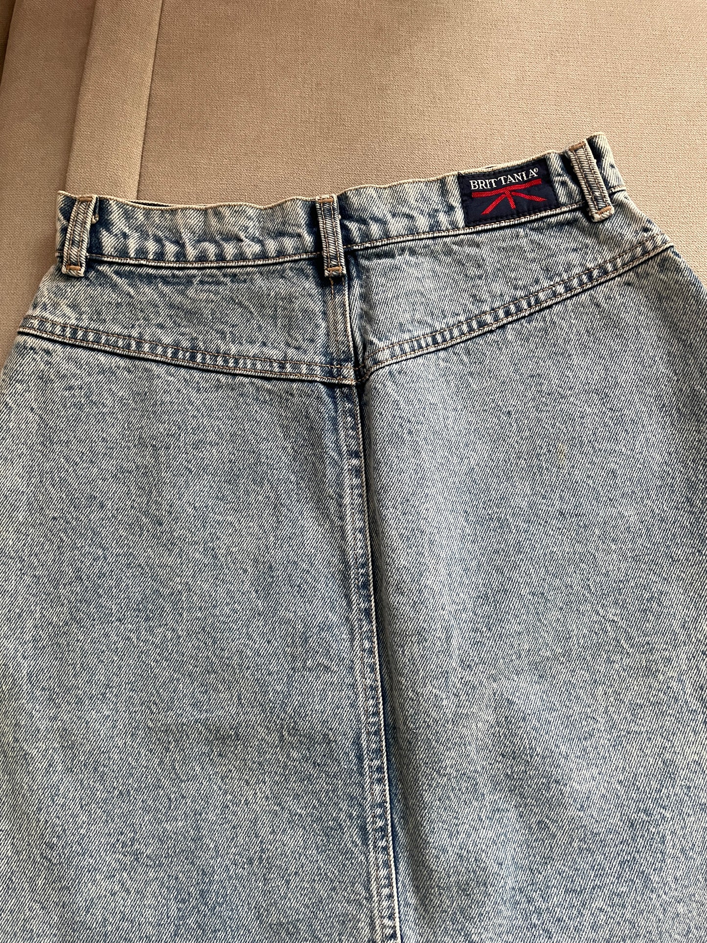 Vintage 80's Denim Skirt - Size 8
