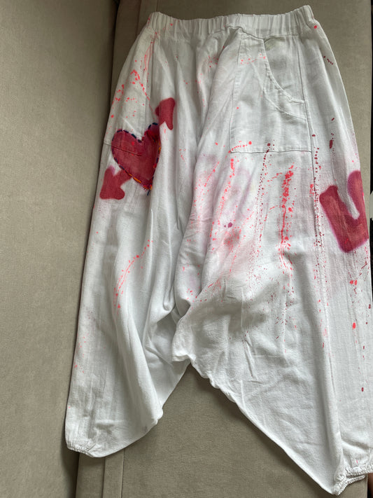 Spray Pray Love Harem Pants - One Size