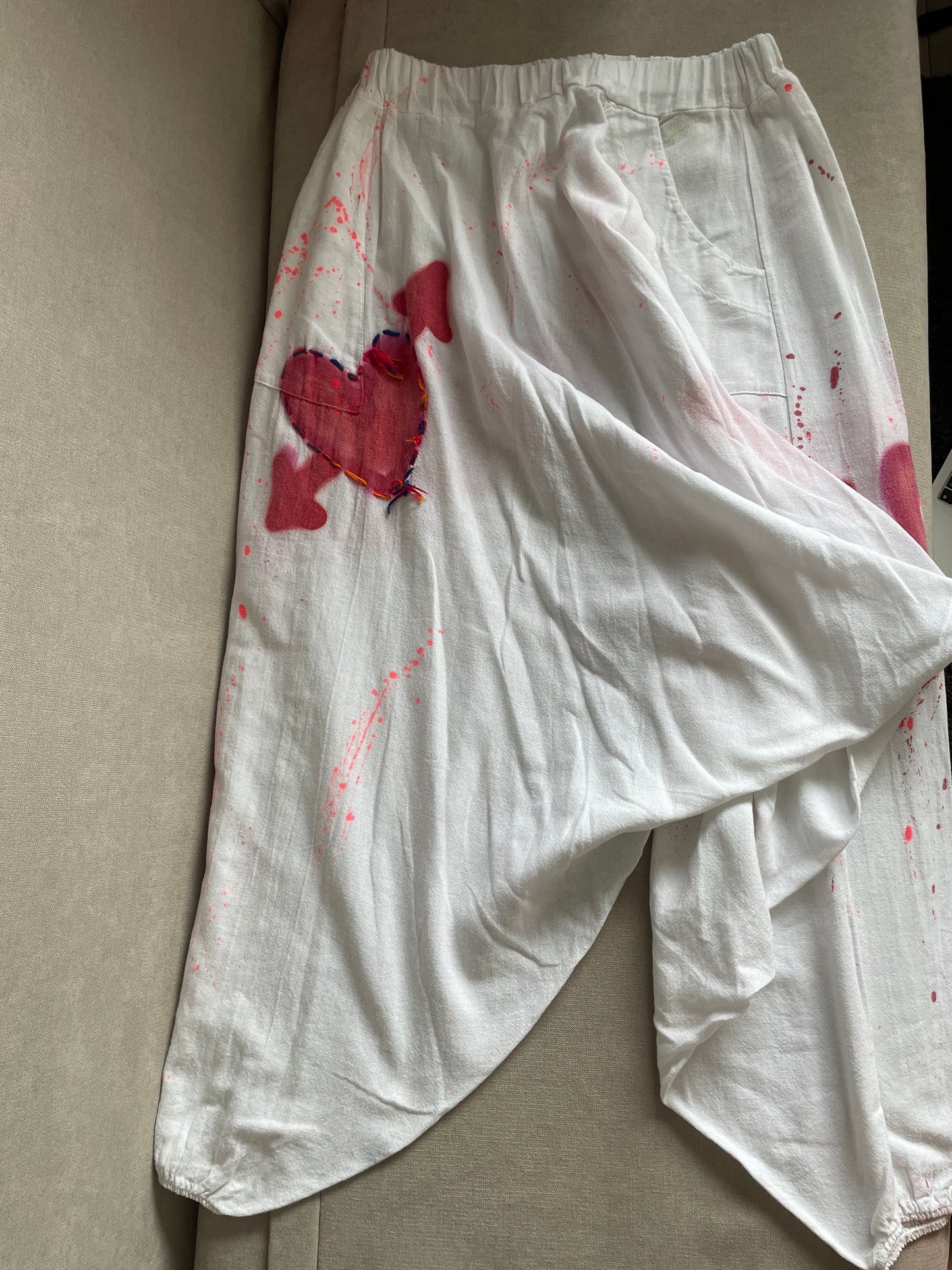 Spray Pray Love Harem Pants - One Size