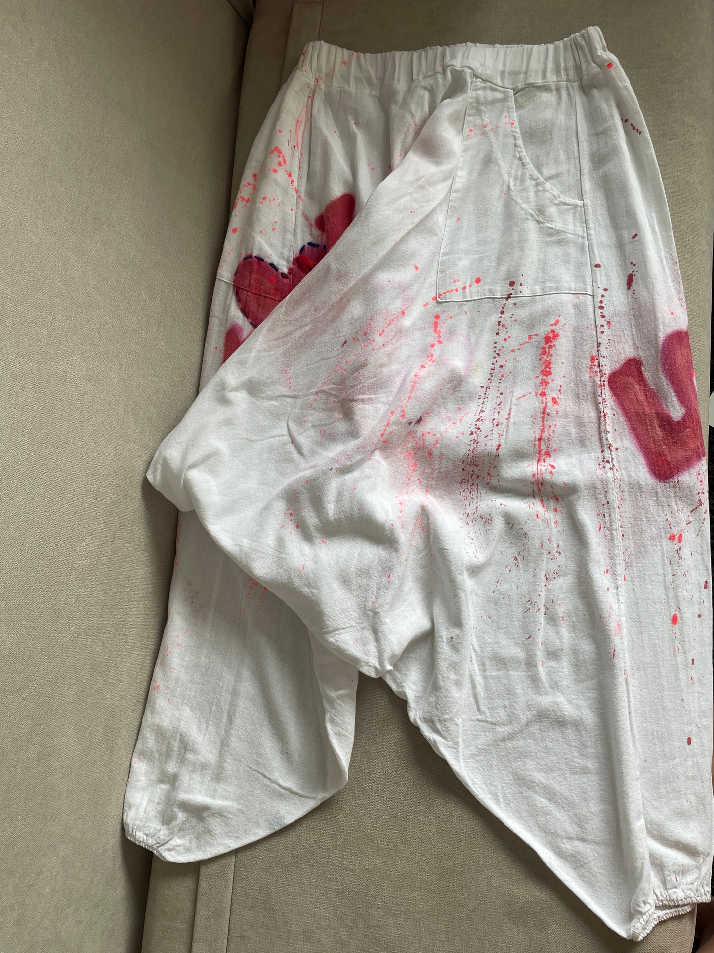 Spray Pray Love Harem Pants - One Size