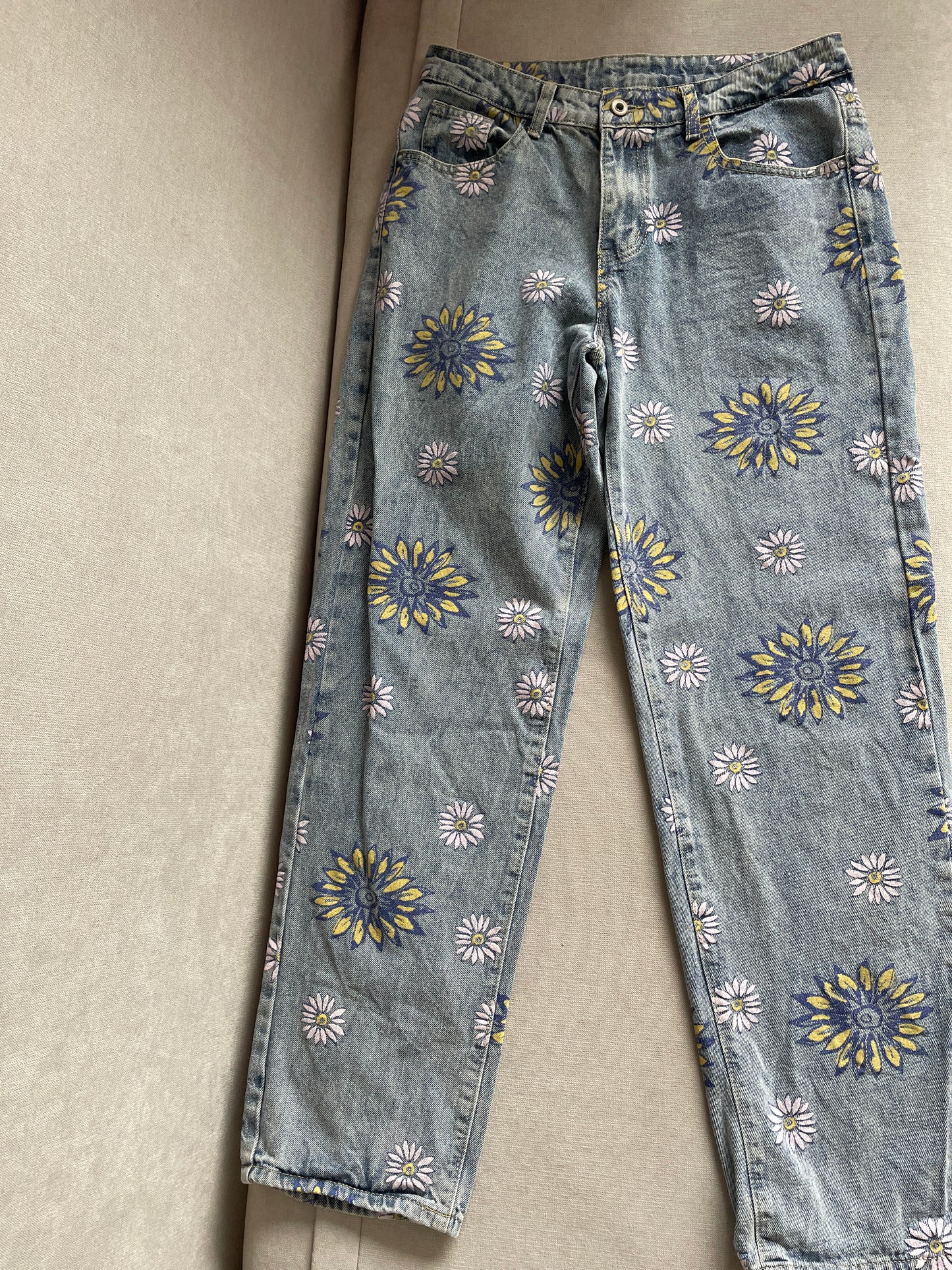 Flower Jeans - Waist 32"