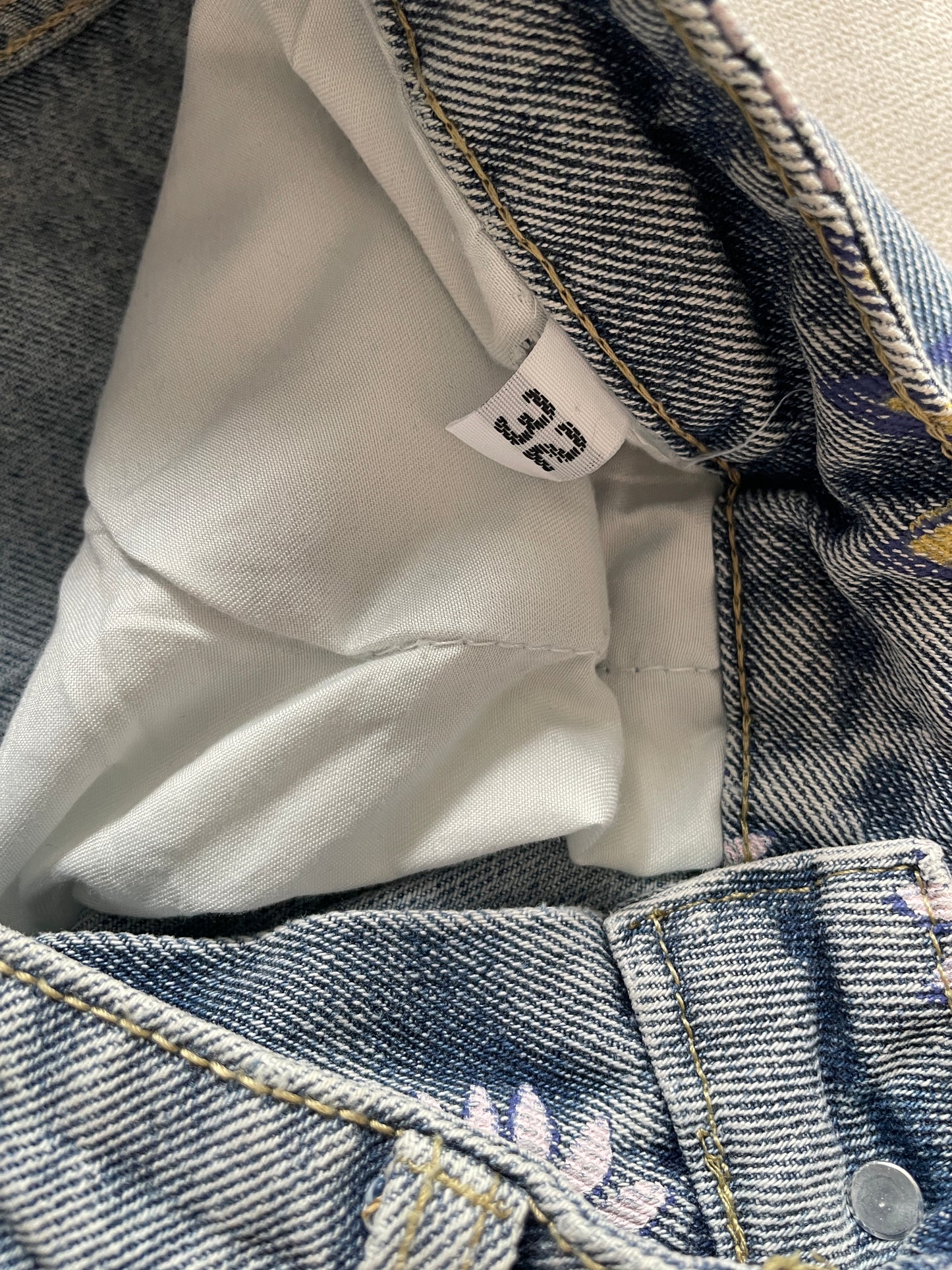 Flower Jeans - Waist 32"