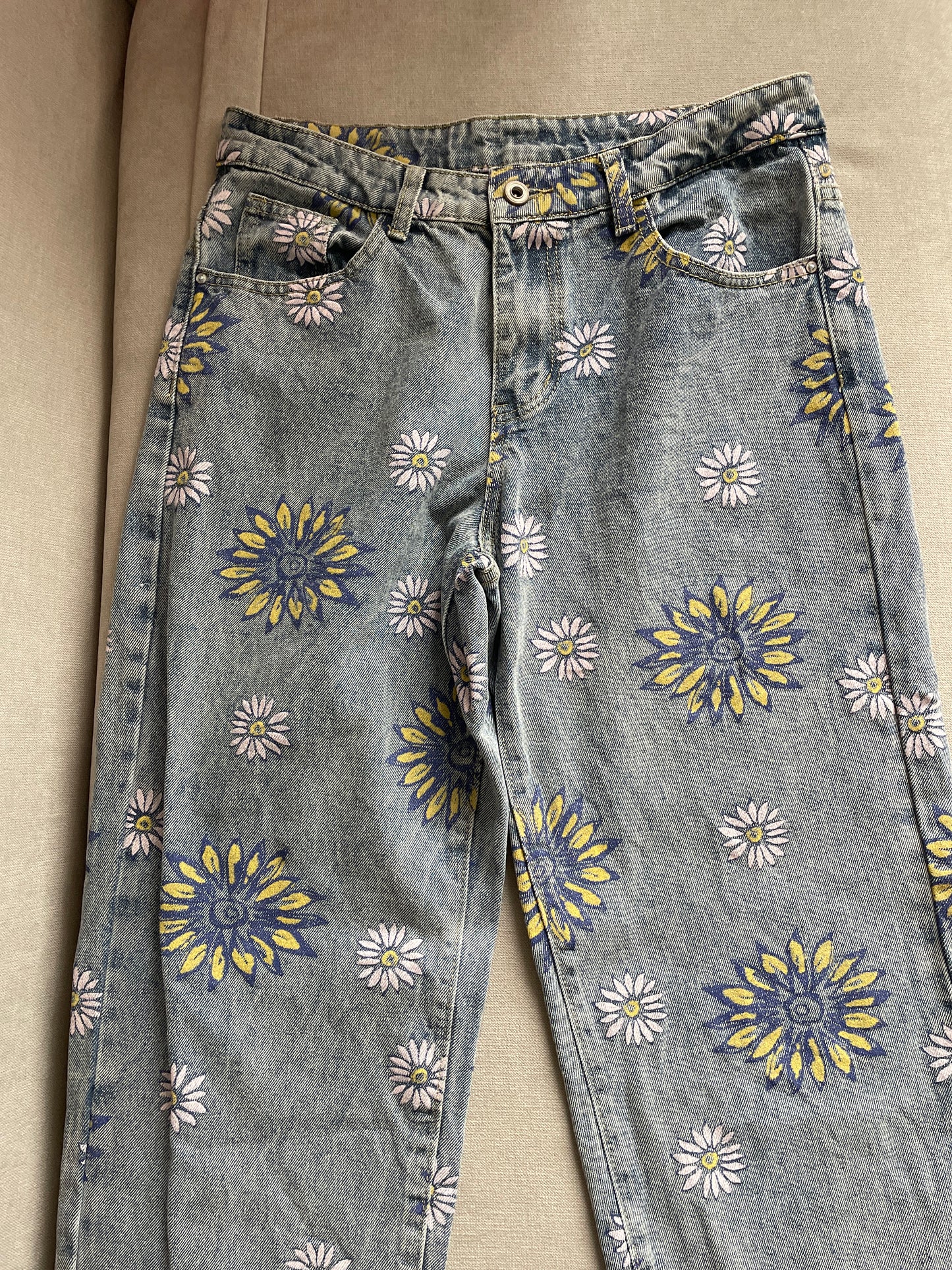 Flower Jeans - Waist 32"